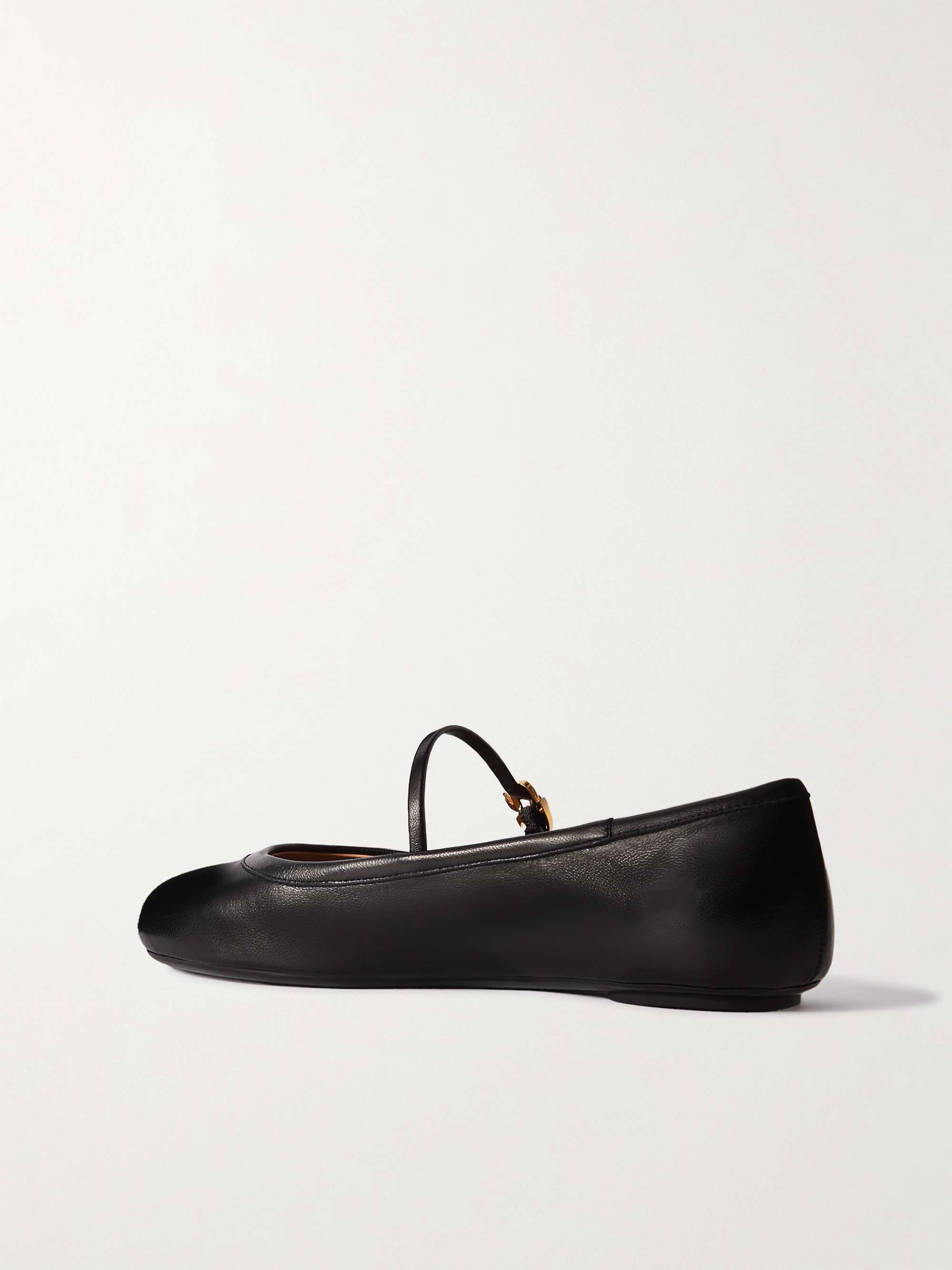 GIANVITO ROSSI Carla leather Mary Jane ballet flats | NET-A-PORTER