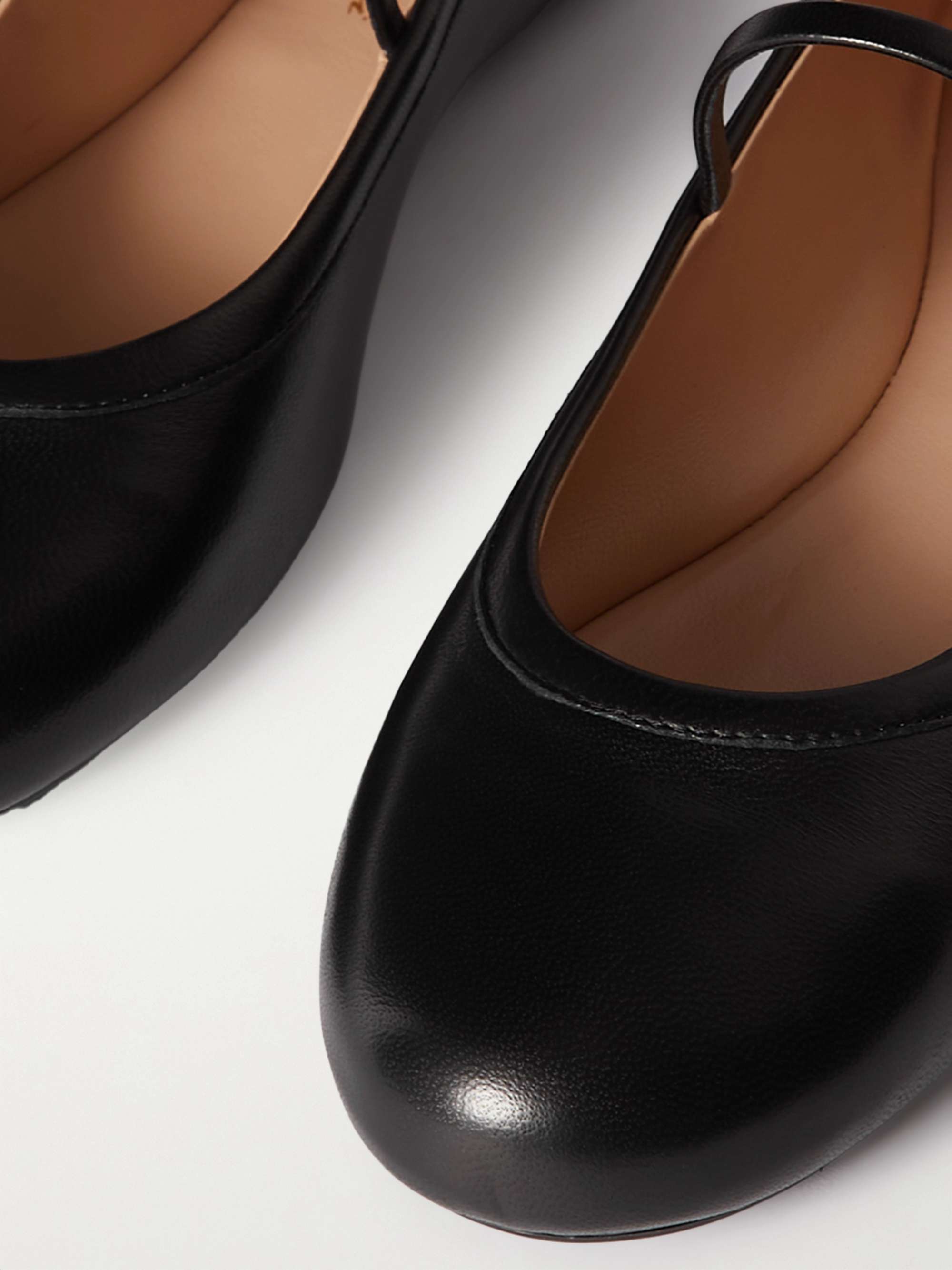 GIANVITO ROSSI Carla leather Mary Jane ballet flats | NET-A-PORTER