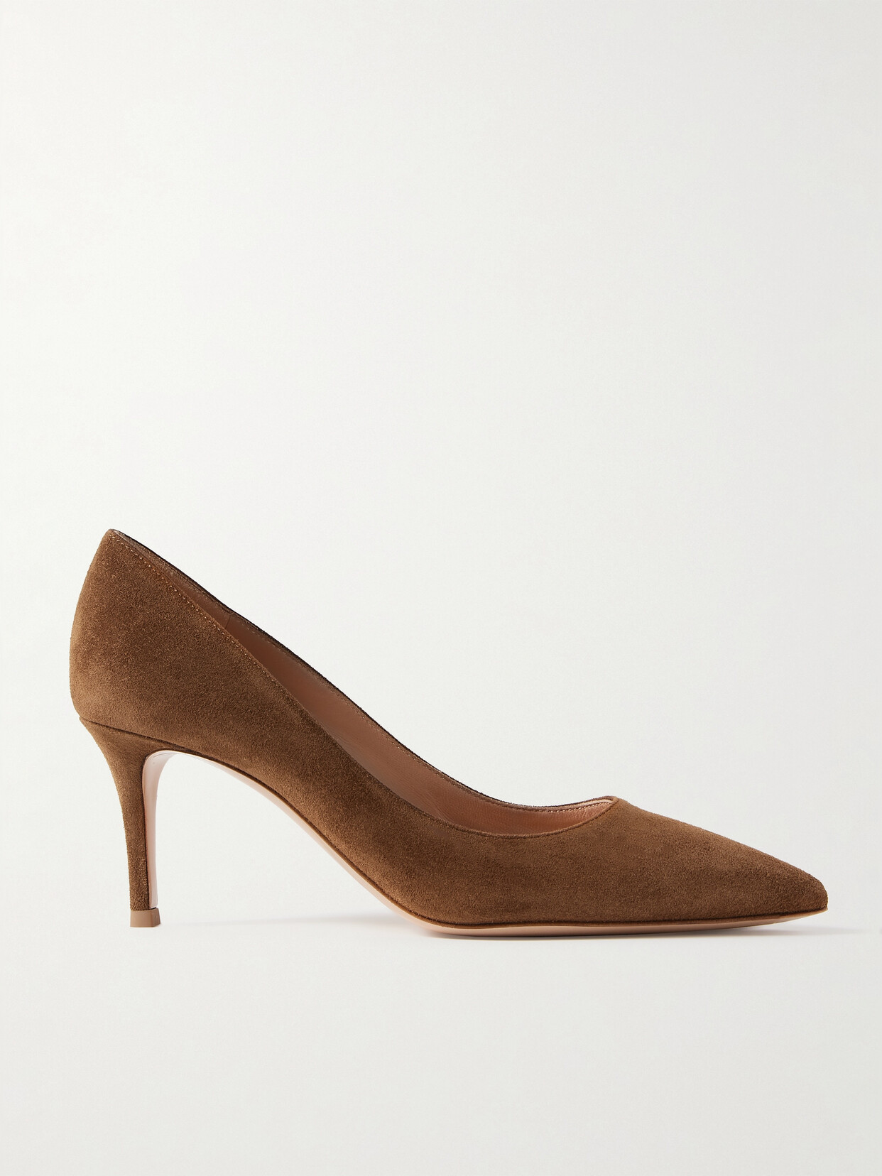 Gianvito Rossi 70 Suede Pumps In Brown