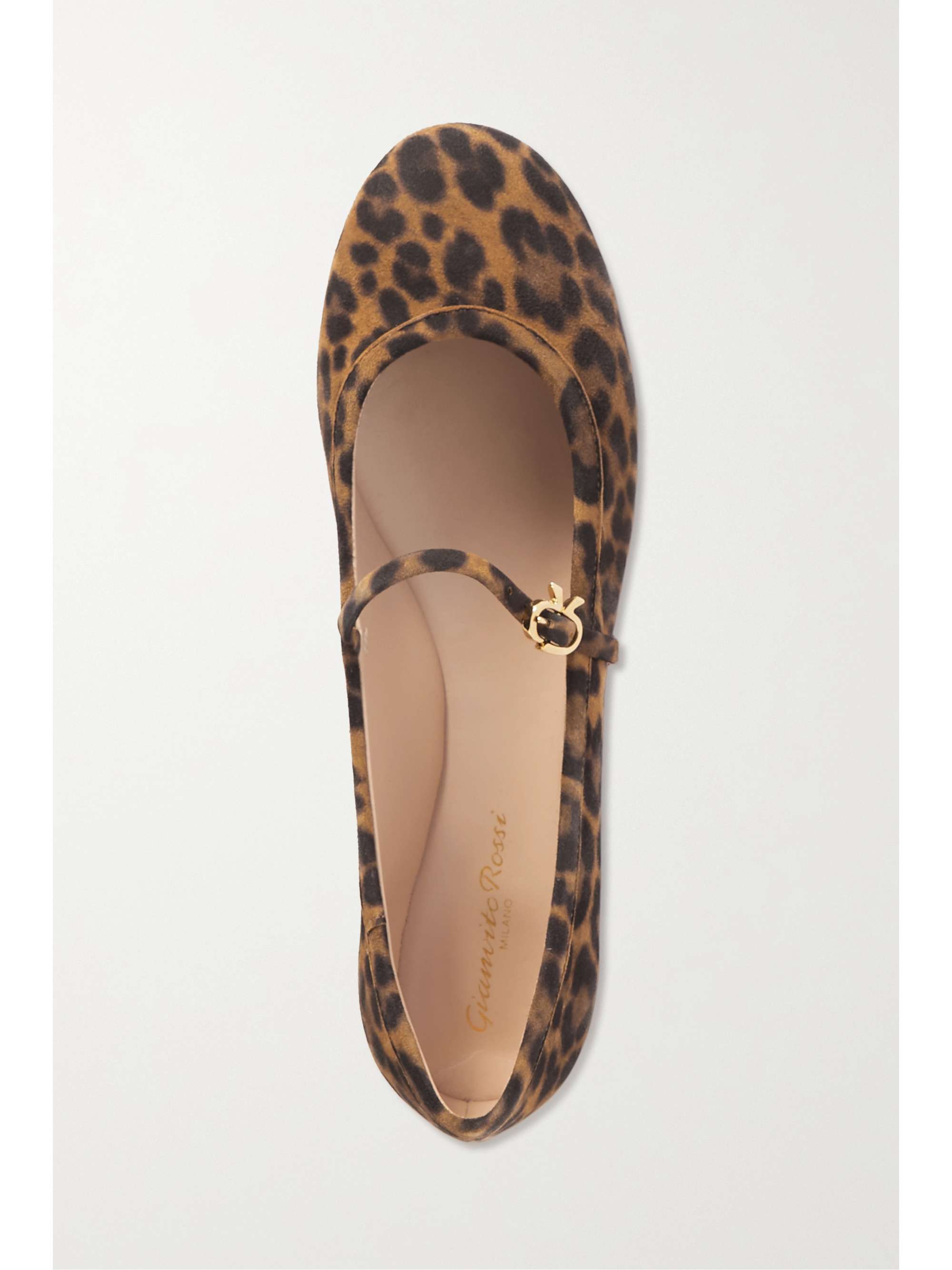 Gianvito leopard-print ballet flats in brown - Gianvito Rossi