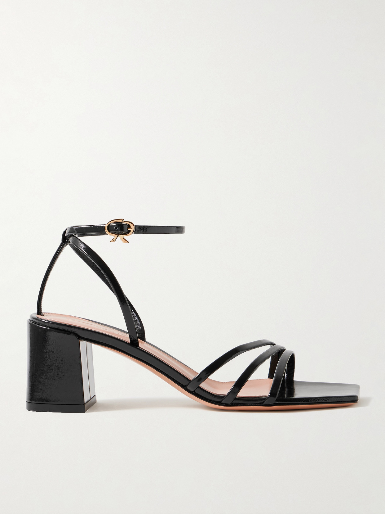 Gianvito Rossi Women's Brielle 55mm Patent Leather Block Heel Sandals In Black