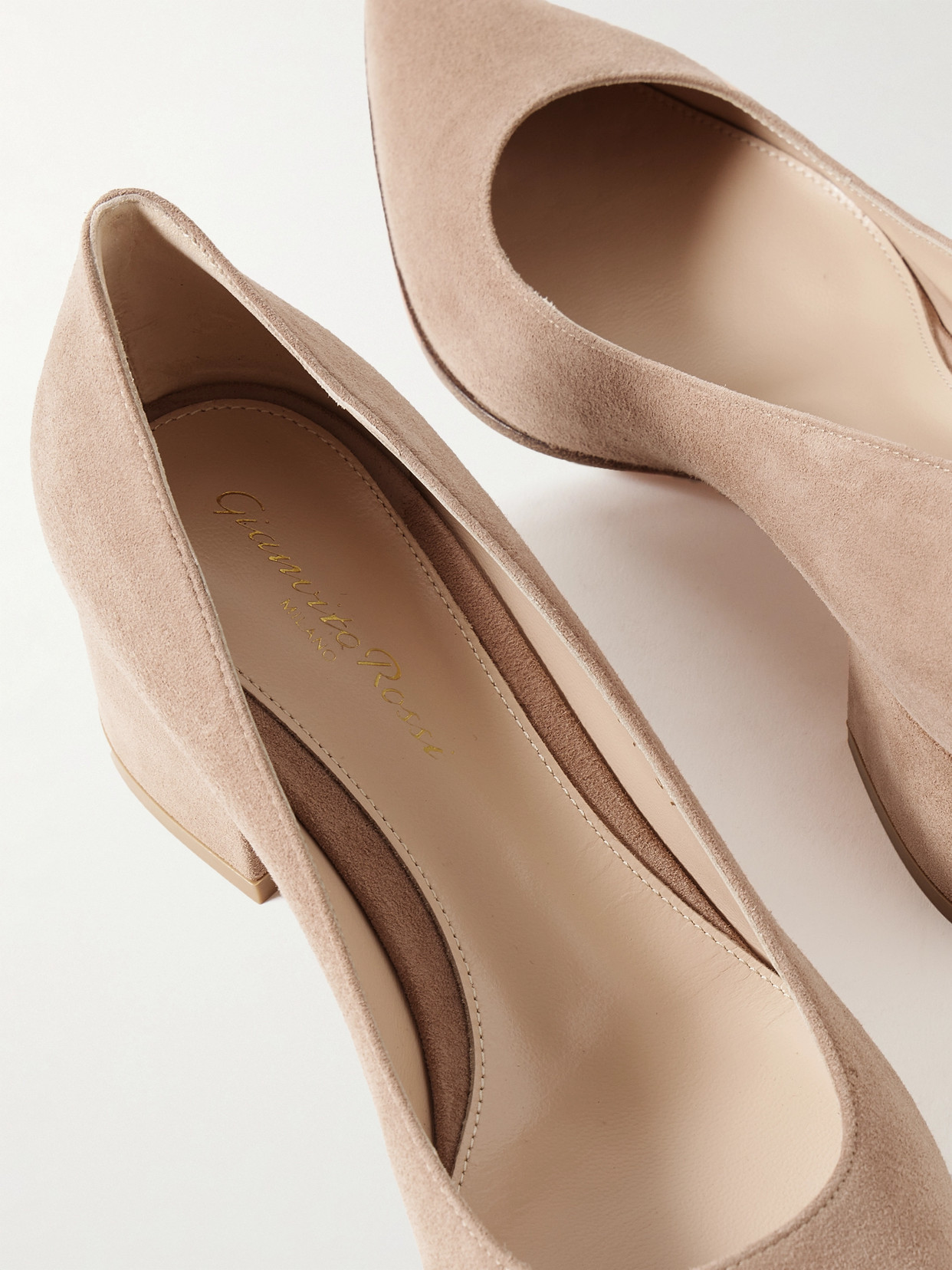 Gianvito Rossi Camoscio 45 Suede Pumps In Neutrals