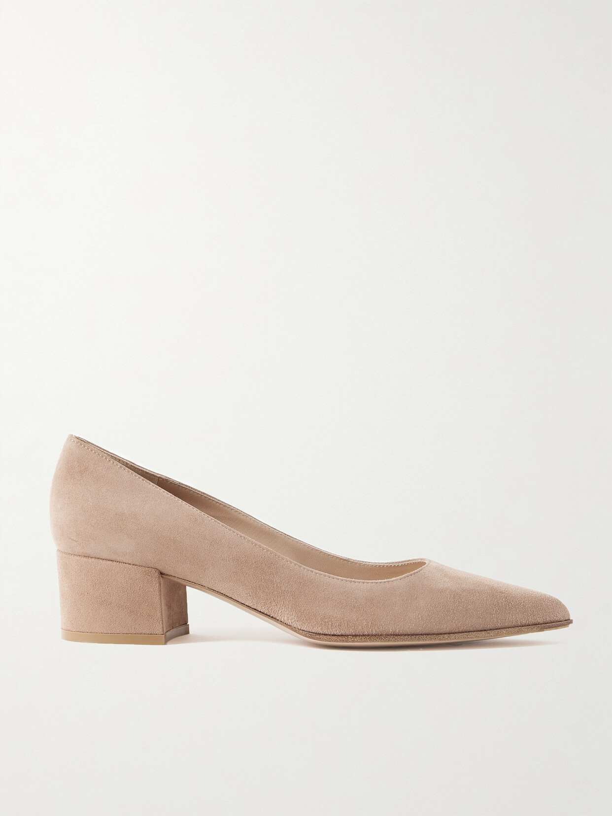 Gianvito Rossi Camoscio 45 Suede Pumps In Neutrals