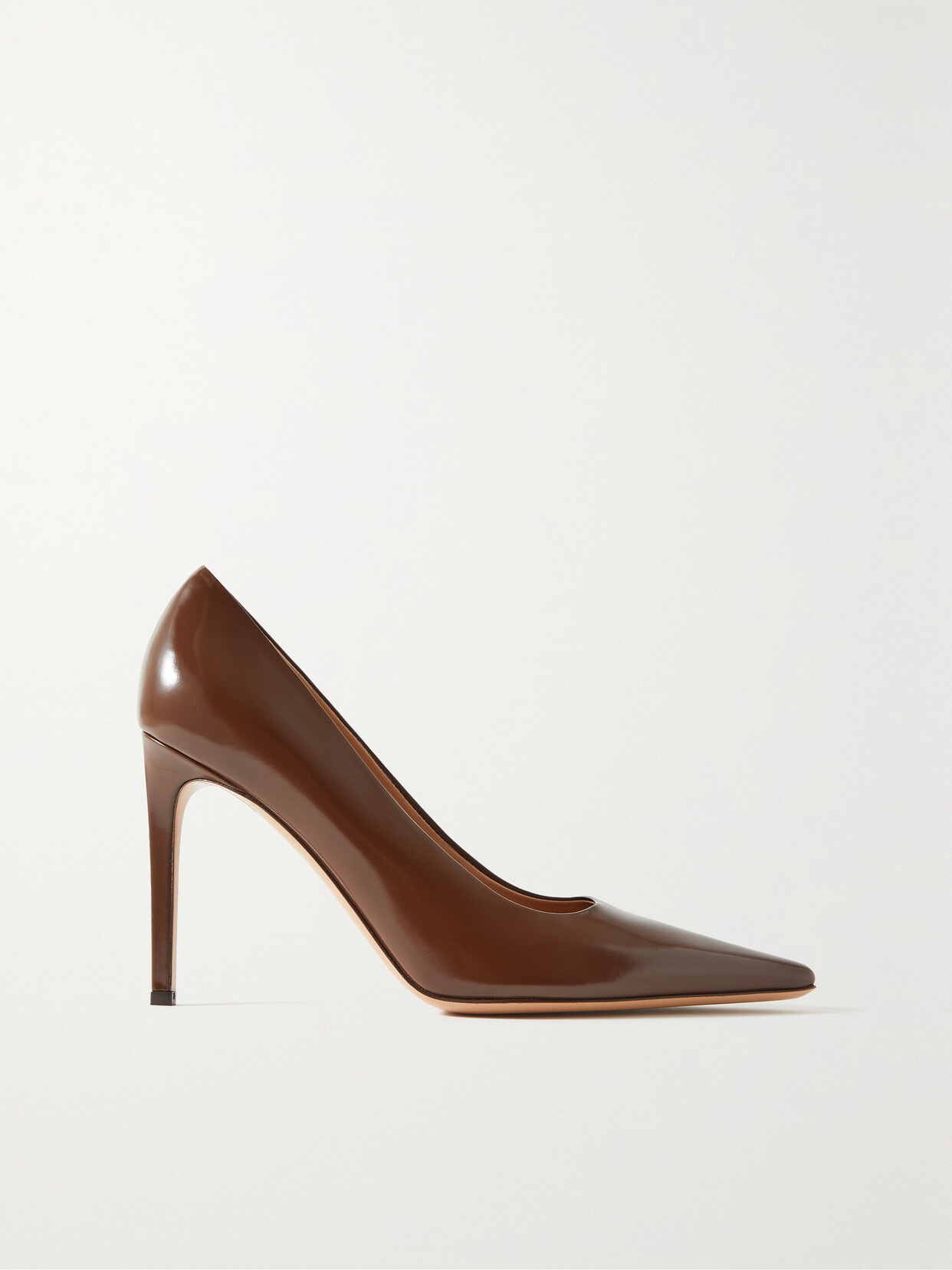 Gianvito Rossi Tokio 95 Patent-leather Pumps In Brown