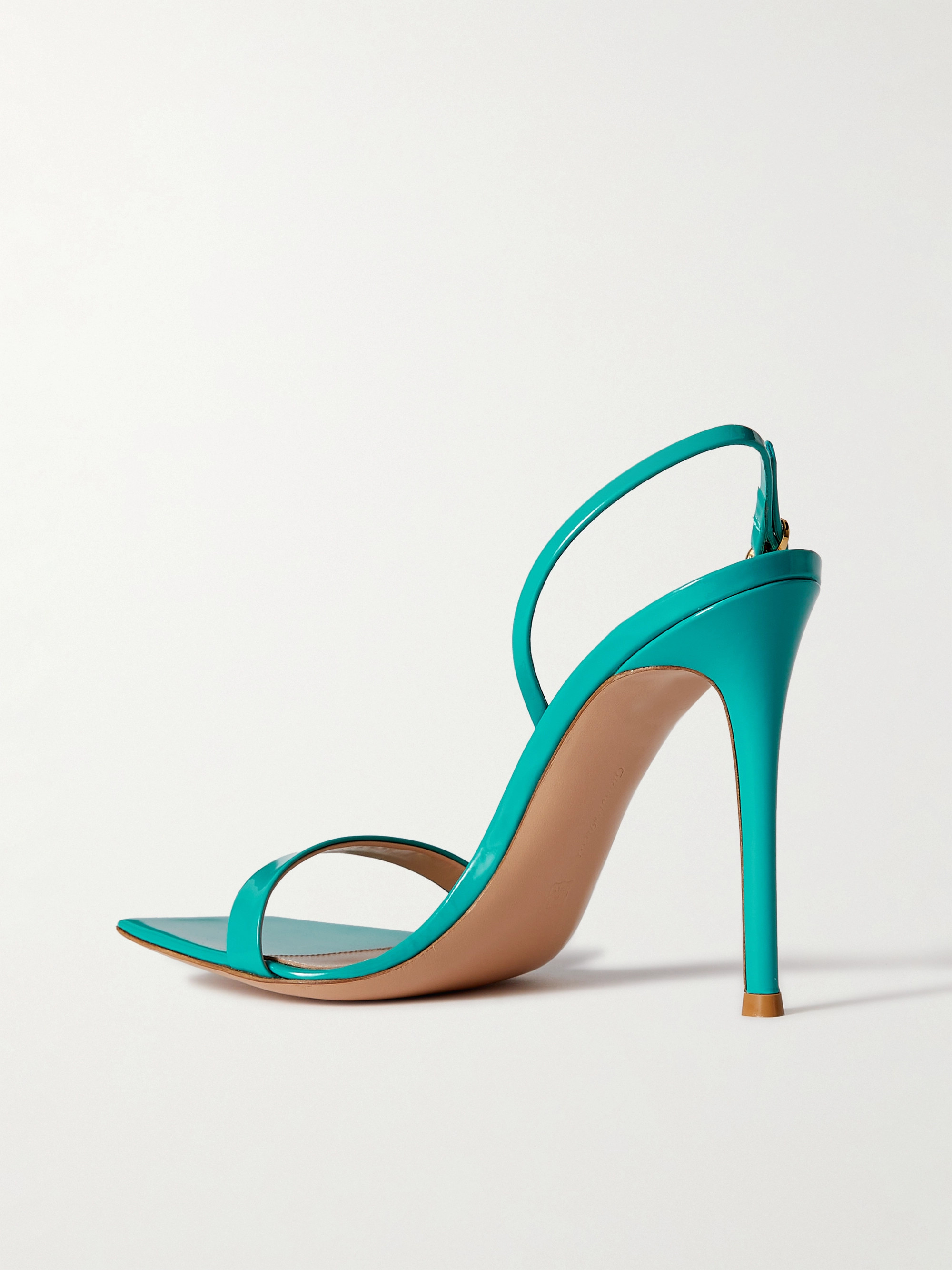 GIANVITO ROSSI Ribbon 105 patent-leather slingback sandals thumbnail