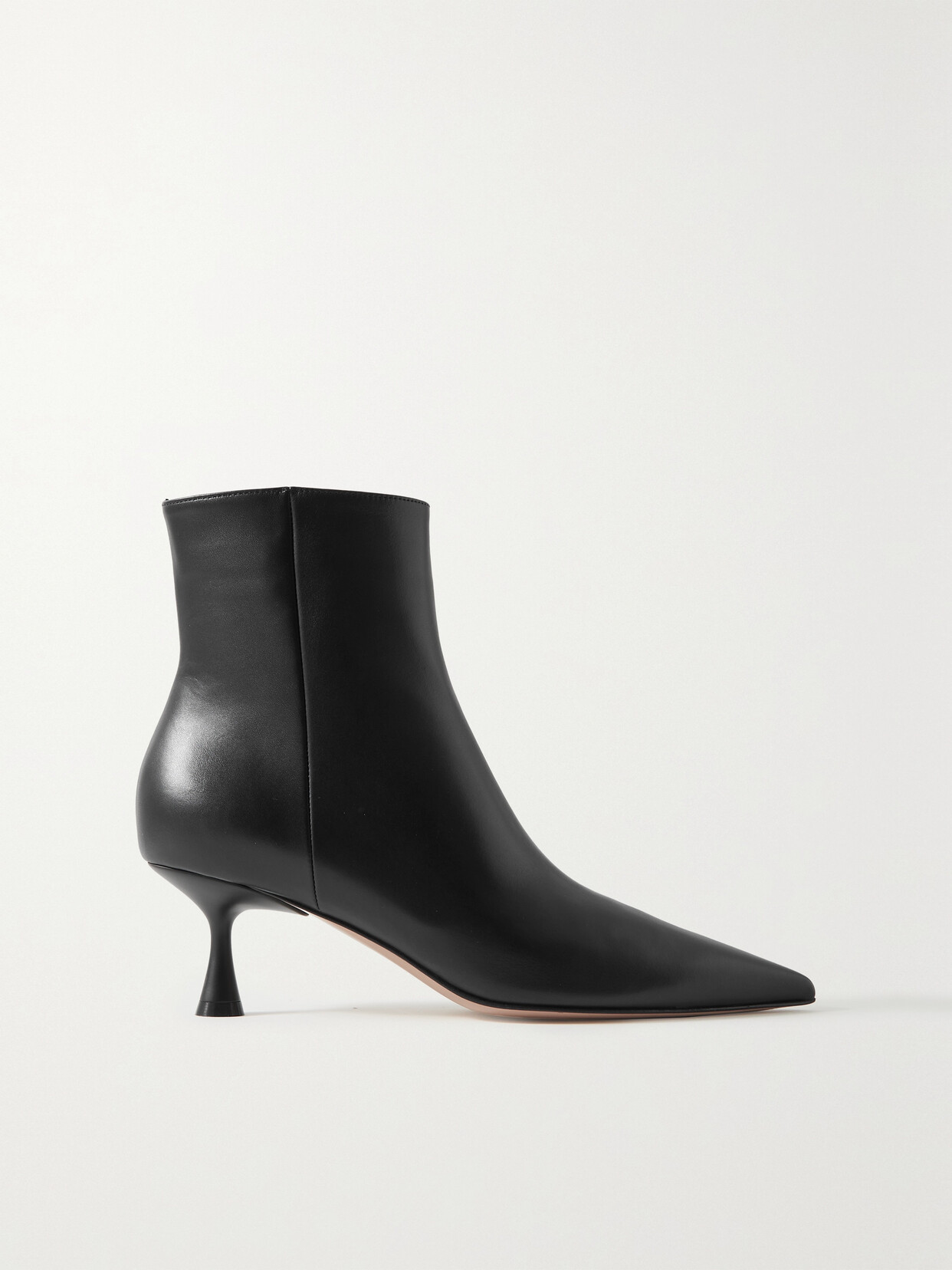 Gianvito Rossi Vitello Glove 55 Leather Ankle Boots - Black