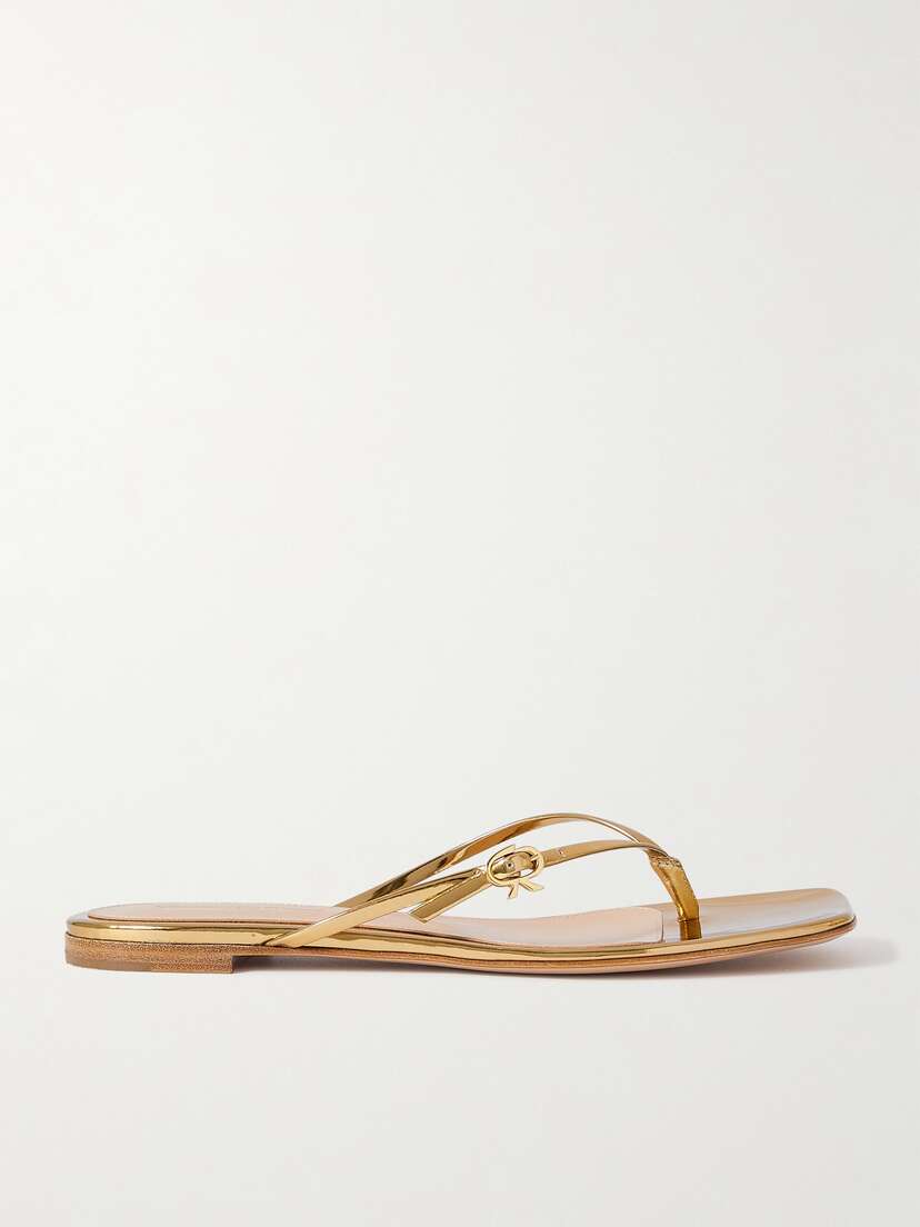 Gianvito Rossi Mirrored-leather Sandals