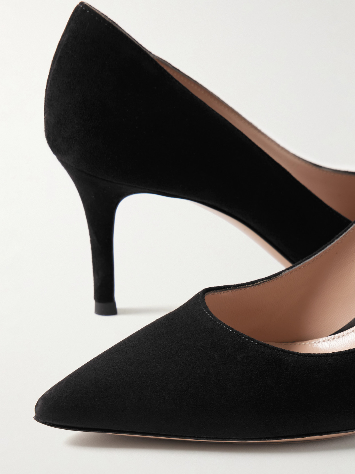 Shop Gianvito Rossi 70 Suede Pumps In Black