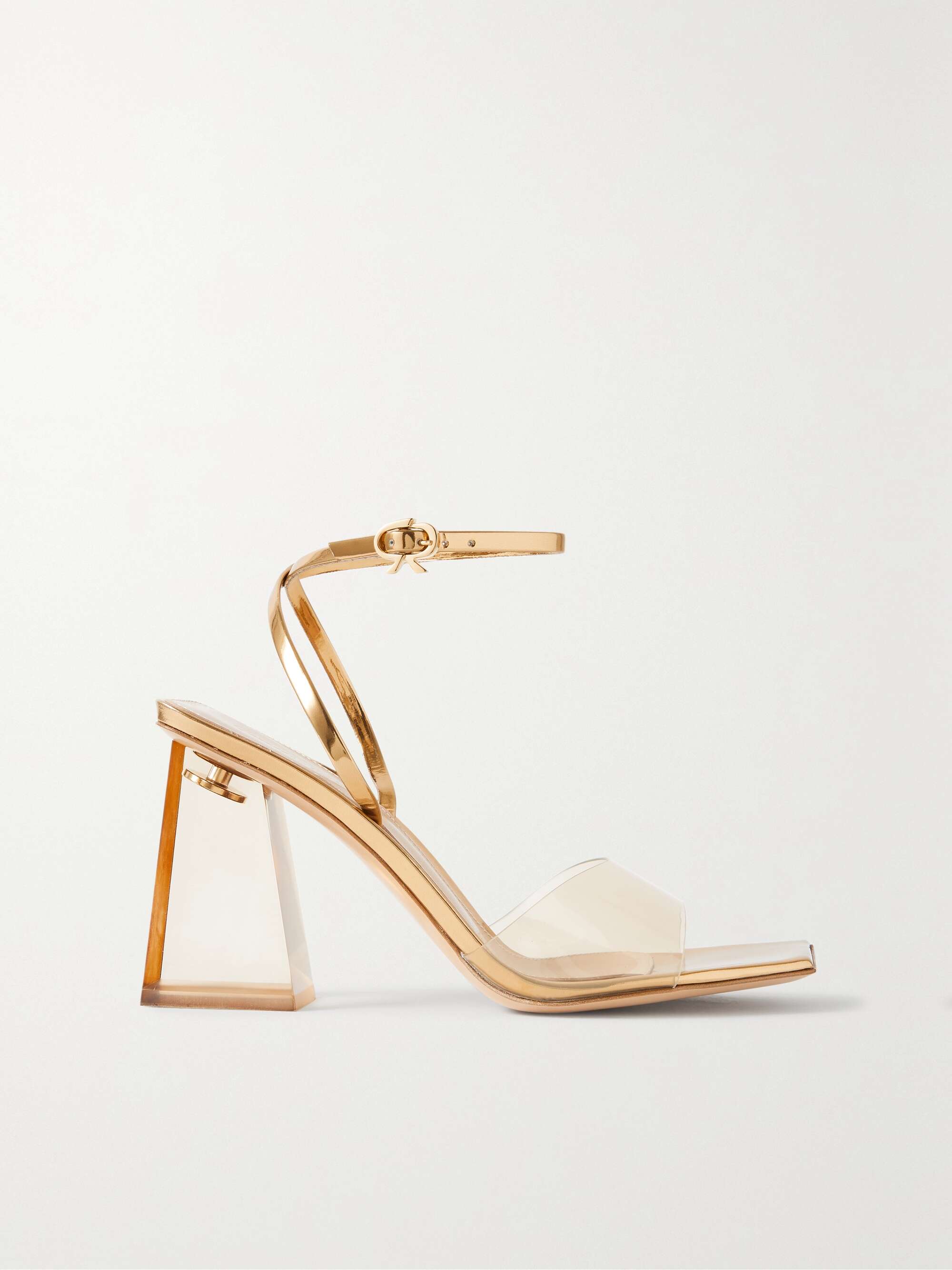 Cosmic 85 PVC and metallic leather sandals