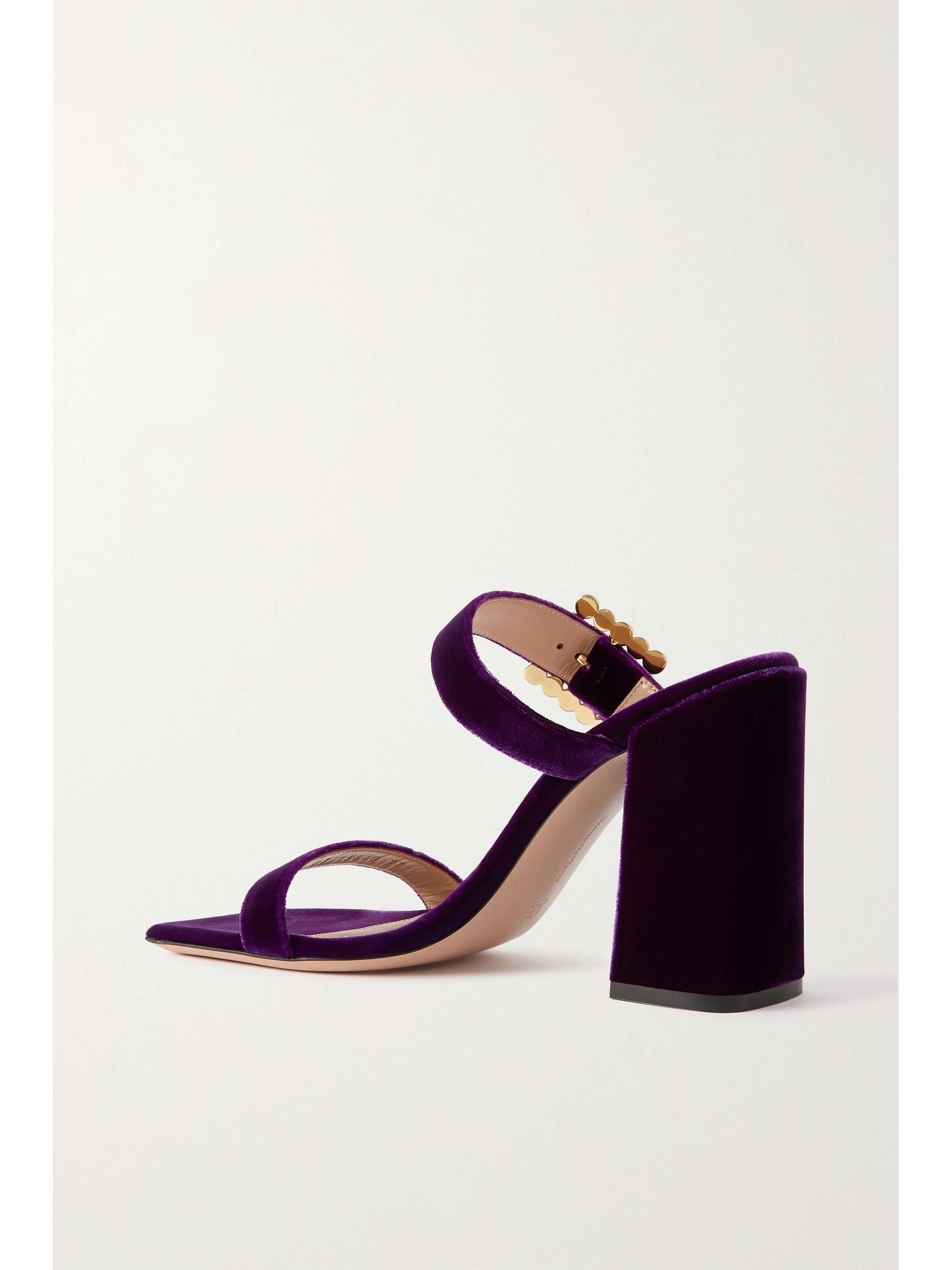 GIANVITO ROSSI Velluto 95 crystal-embellished velvet sandals | NET-A-PORTER