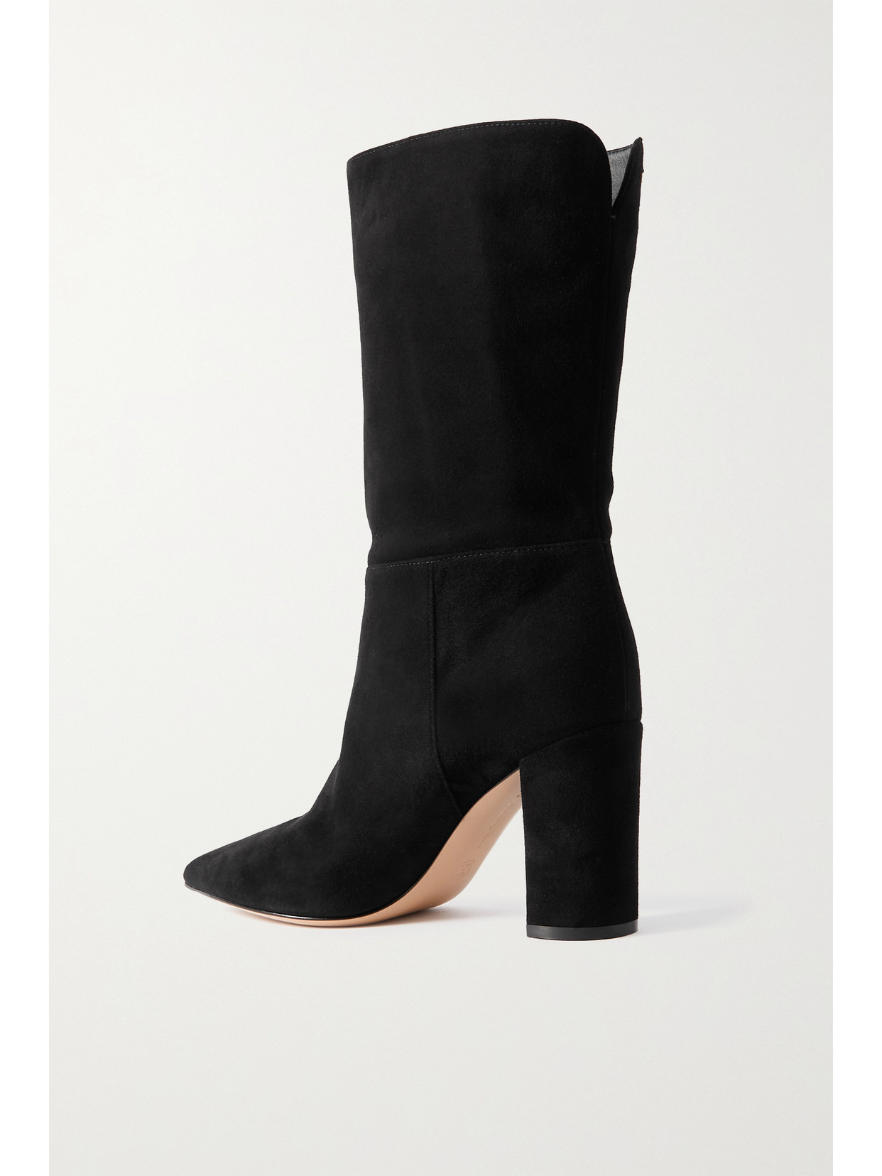 Shop Gianvito Rossi Piper 85 Suede Ankle Boots In Black