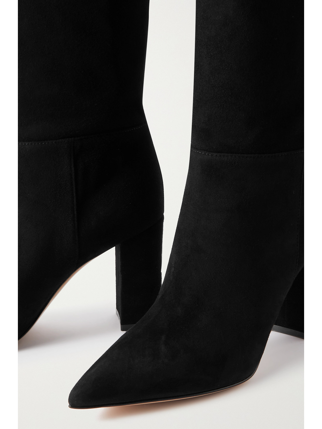 Shop Gianvito Rossi Piper 85 Suede Ankle Boots In Black