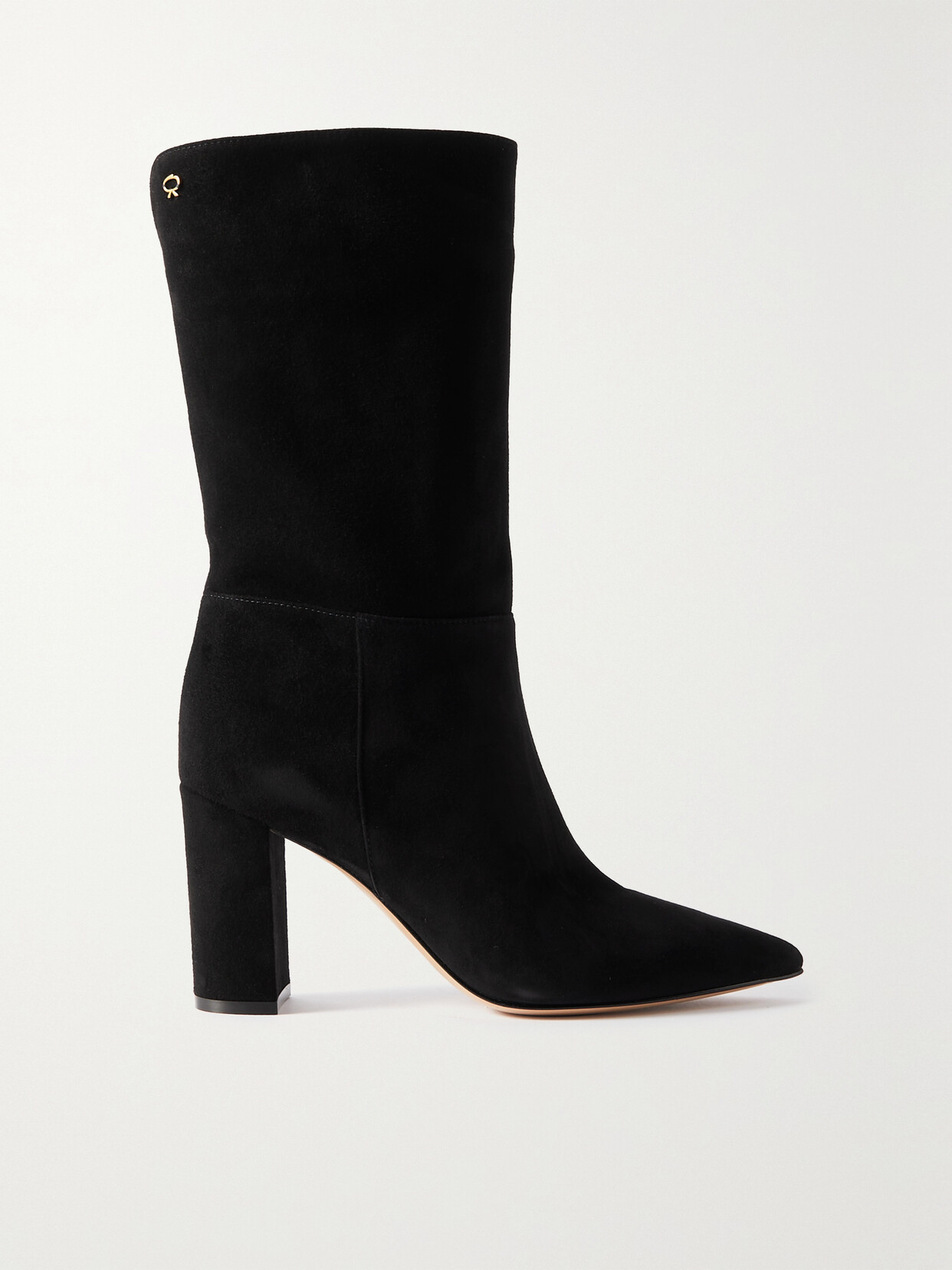 Gianvito Rossi Piper 85 Suede Ankle Boots In Black