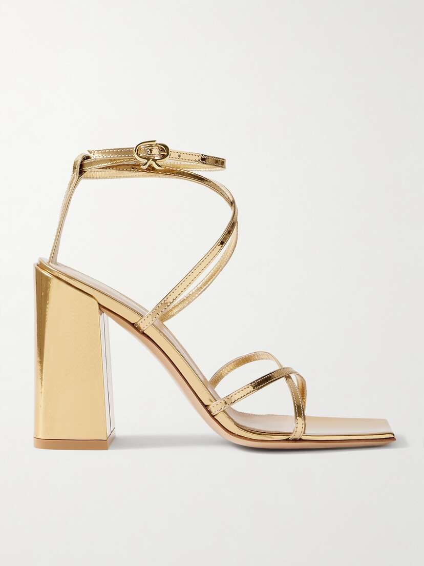 Gianvito Rossi Metal 95 Metallic Patent-leather Sandals