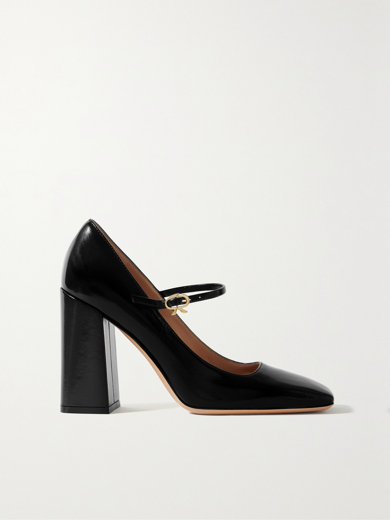 Gianvito Rossi Nuit 95 Patent-leather Mary Jane Pumps - Black