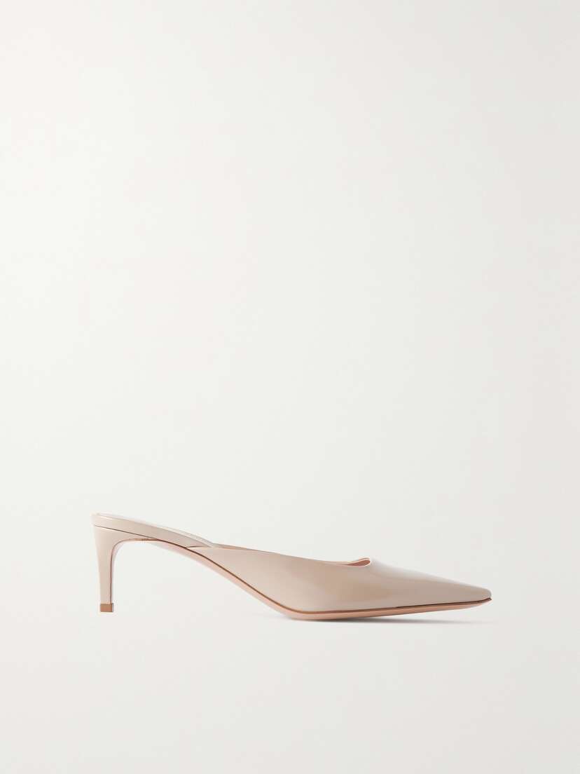Gianvito Rossi Tokio Glossed-leather Mules