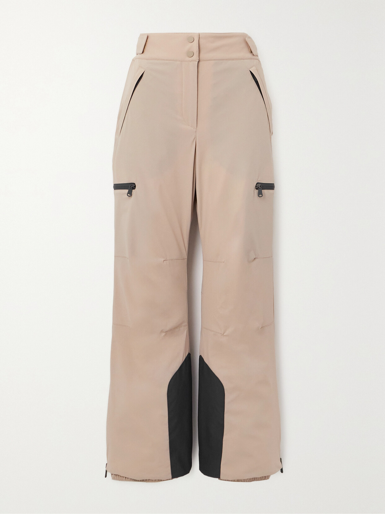 Brunello Cucinelli Bead-embellished Flared Ski Trousers In Grey