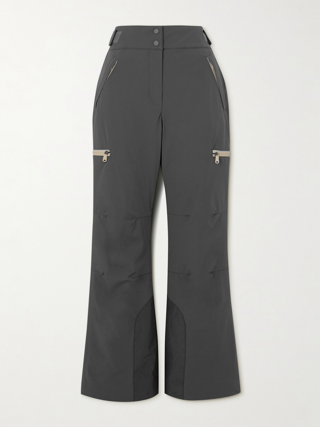 Brunello Cucinelli Bead-embellished Flared Ski Pants In Gray