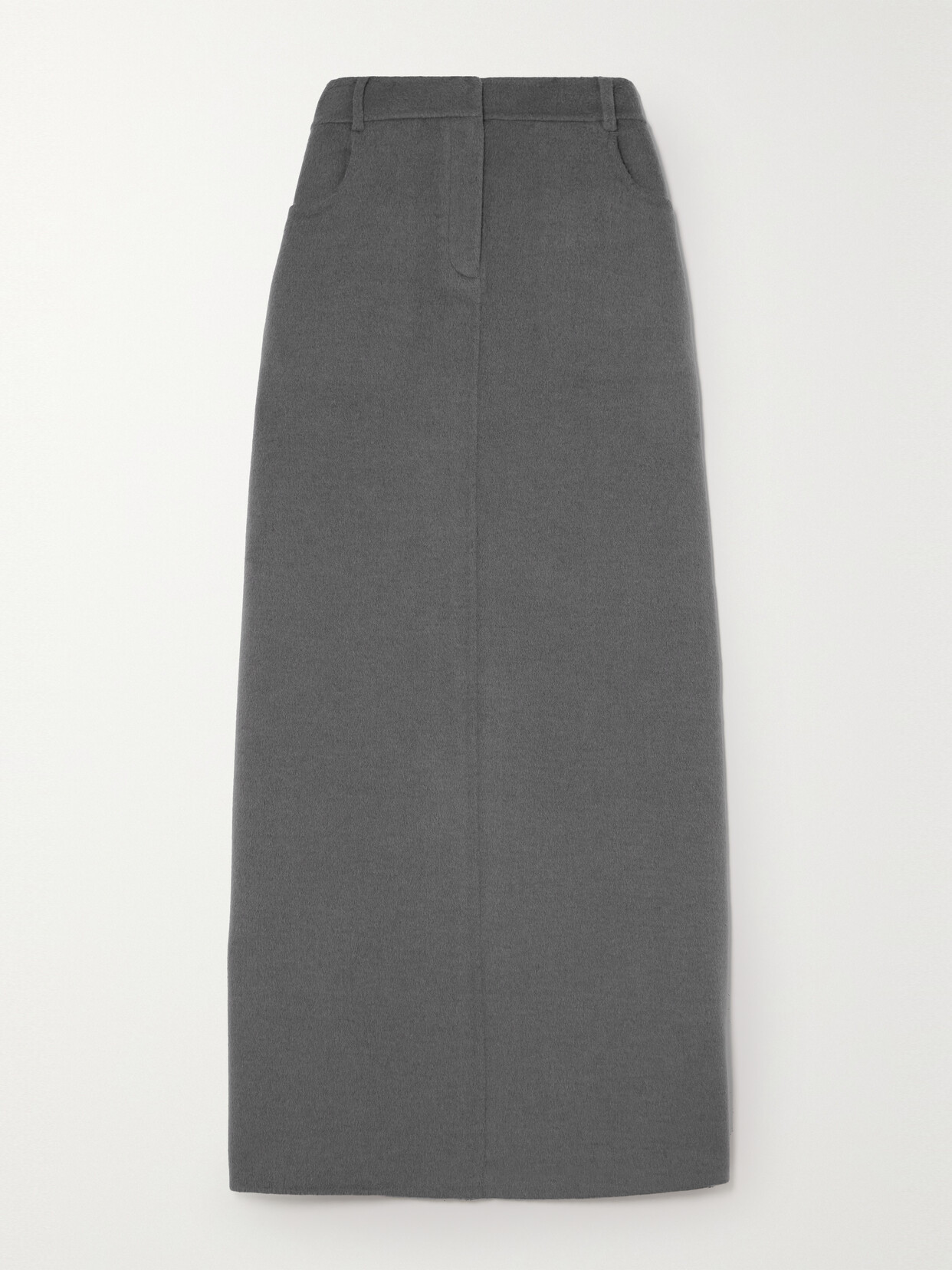 The Frankie Shop Frankie Shop Womens Grey Malvo Split-hem Wool-blend Maxi Skirt