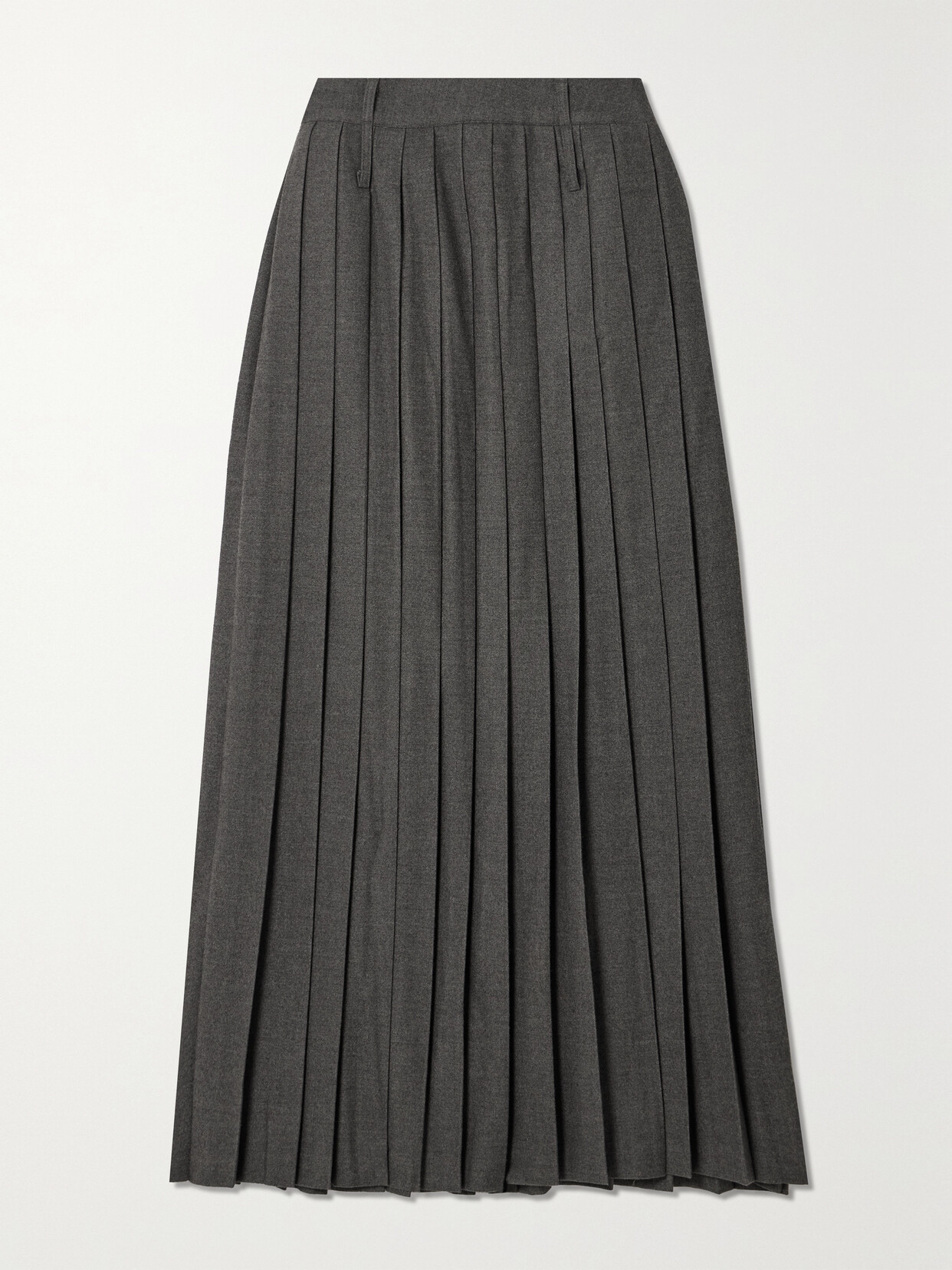 Shop The Frankie Shop Bailey Pleated Woven Maxi Skirt In Gray