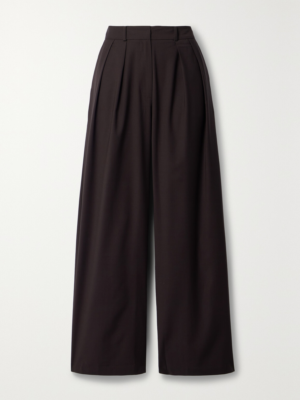 The Frankie Shop Frankie Shop Womens Brown Ripley Wide-leg High-rise Wool-blend Trousers In Braun