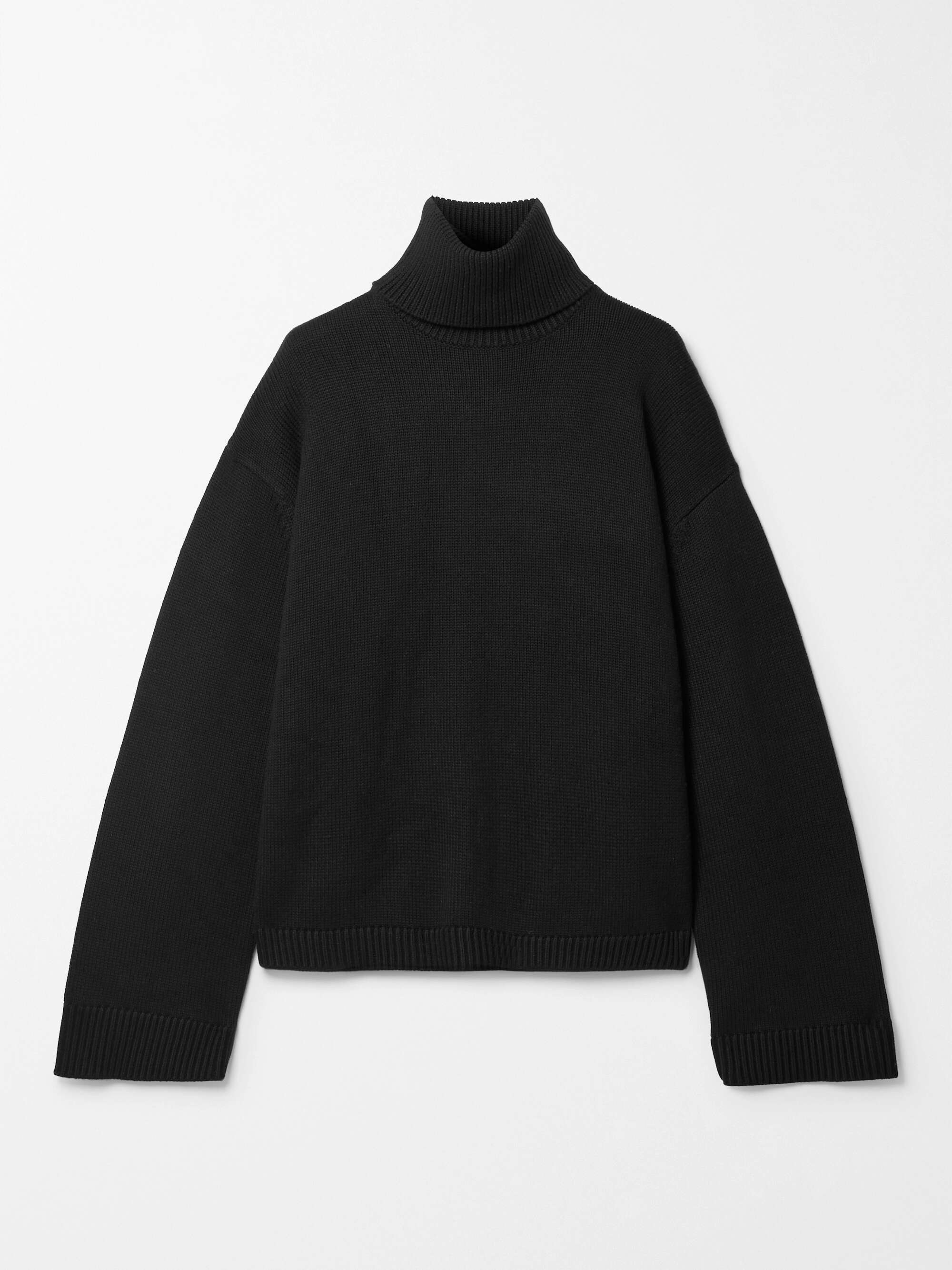 THE FRANKIE SHOP Rhea Trapeze wool and cottonblend turtleneck sweater