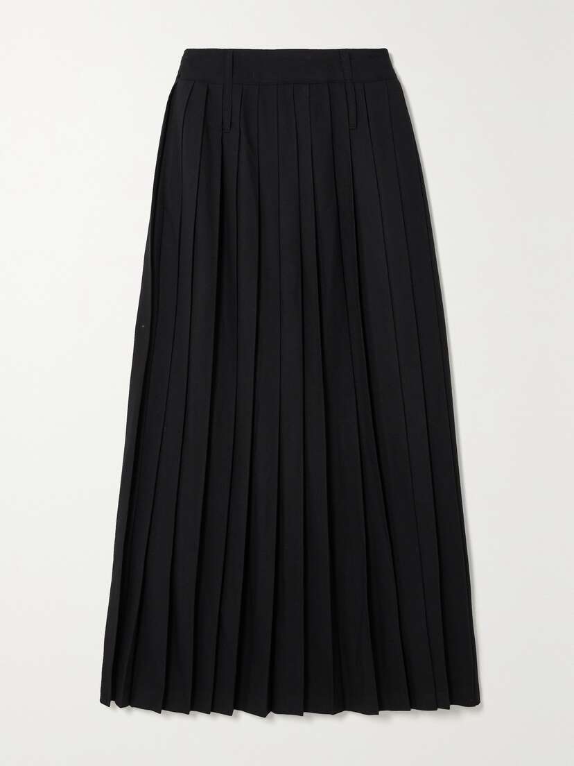 The Frankie Shop Bailey Pleated Twill Maxi Skirt