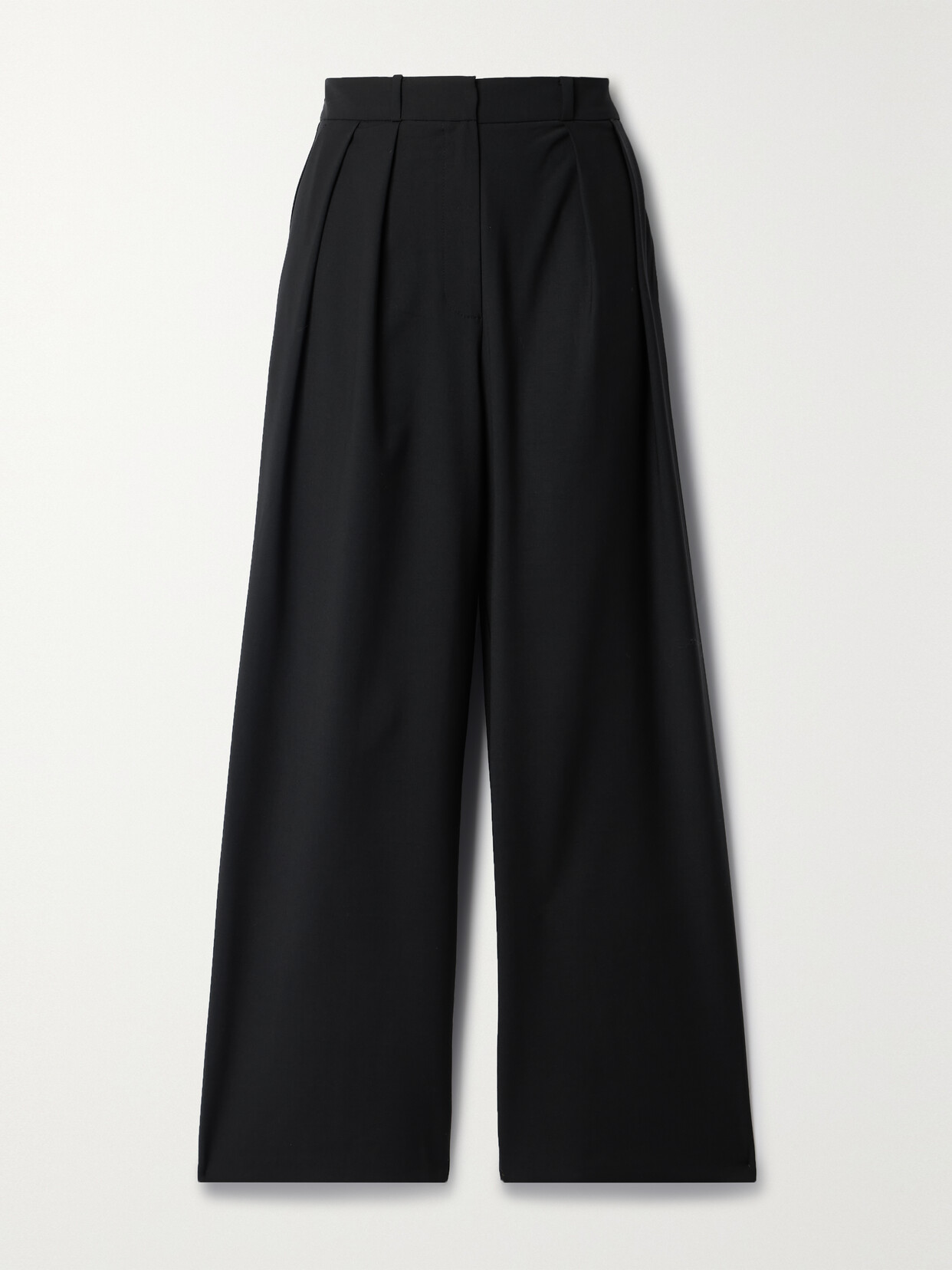 The Frankie Shop - Ripley Pleated Woven Wide-leg Pants - Black