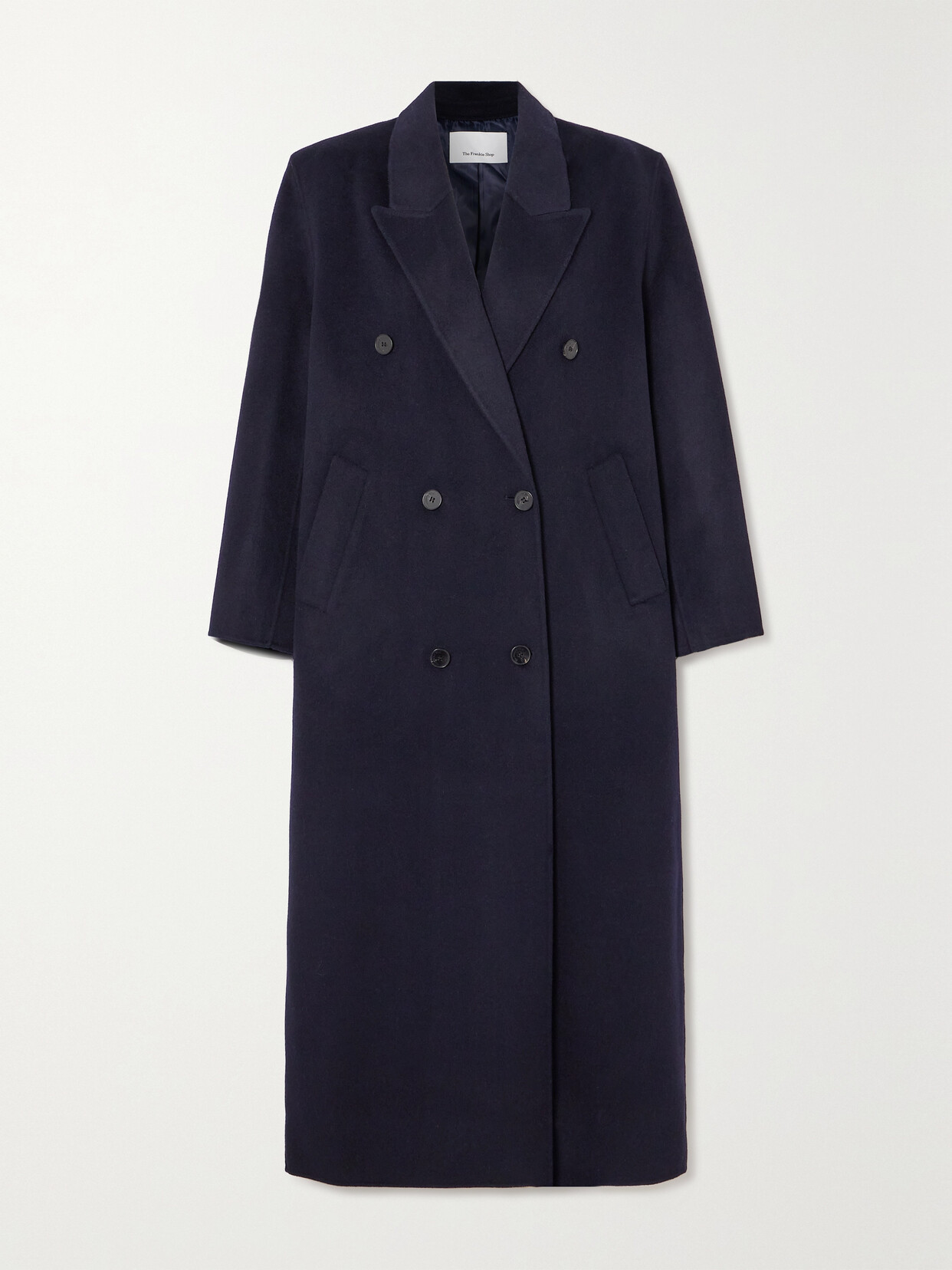 The Frankie Shop - Gaia Oversized Double-breasted Wool-blend Felt Coat - Blue