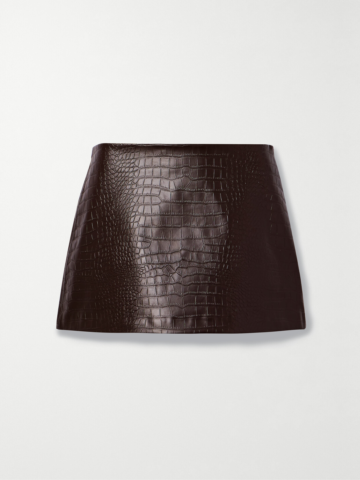 The Frankie Shop Mary Croc-effect Faux Leather Mini Skirt In Unknown