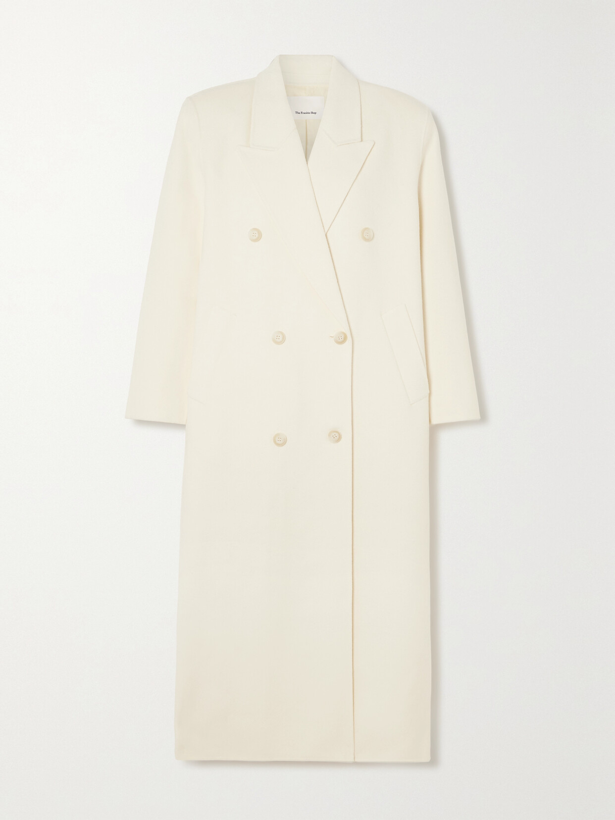 The Frankie Shop - Gaia Oversized Double-breasted Wool-blend Felt Coat - Ivory