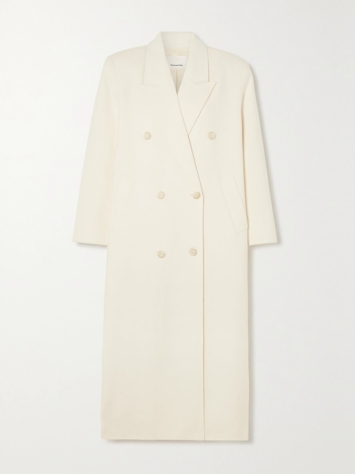 The Frankie Shop - Gaia Oversized Double-breasted Wool-blend Felt Coat - Ivory