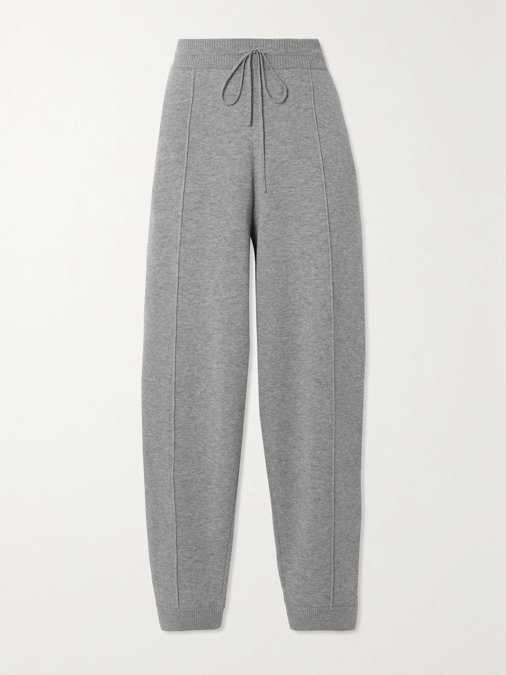 Cotton cashmere sweatpants grey melange – TOTEME