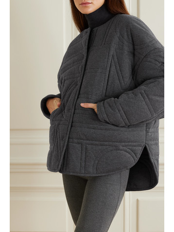 TOTEME Quilted padded bamboo Lyocell and cotton-blend jersey jacket