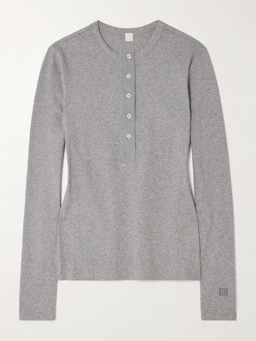 TOTEME Ribbed Cotton-jersey Top