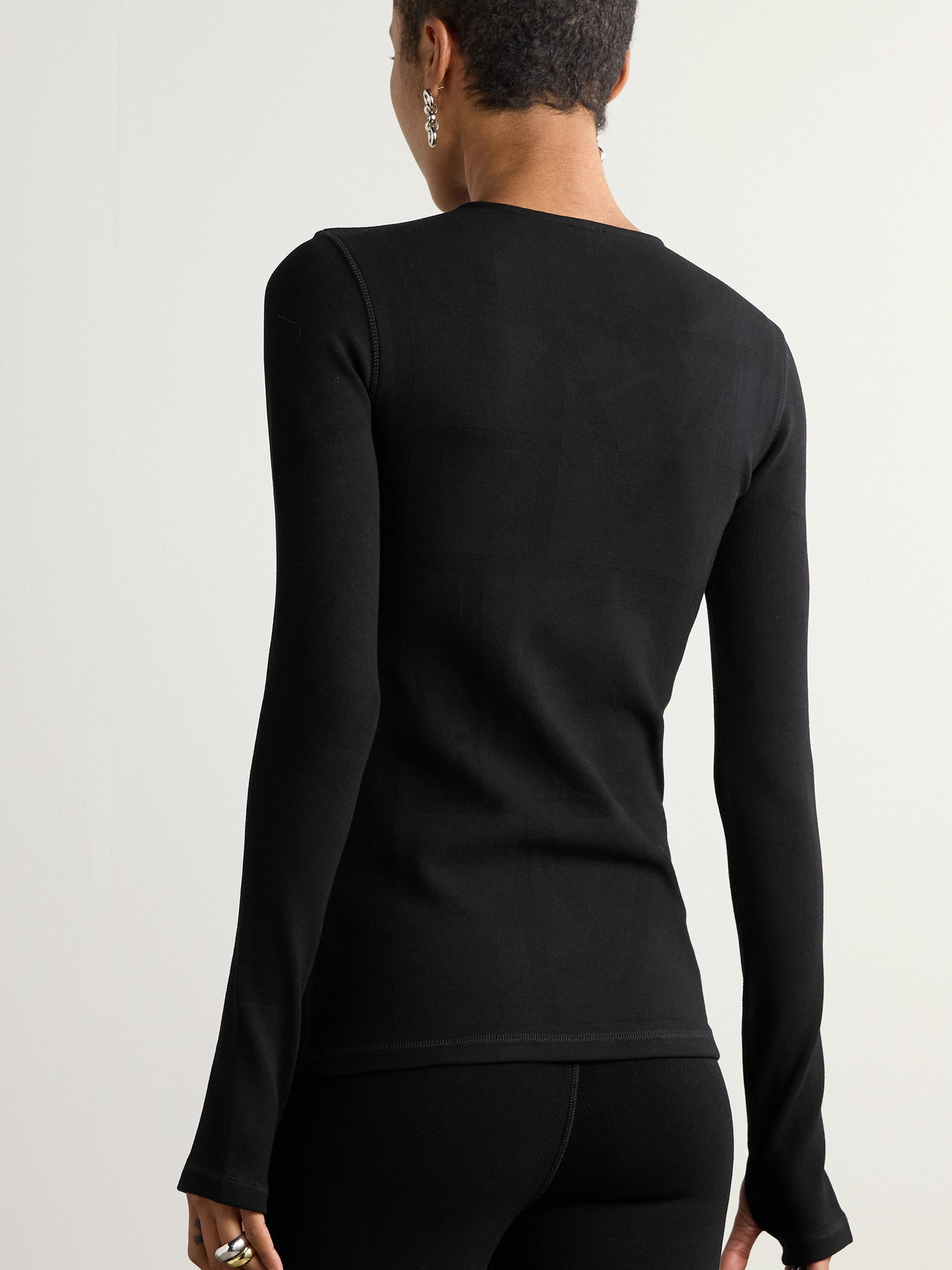 Jacquard-Knit Top