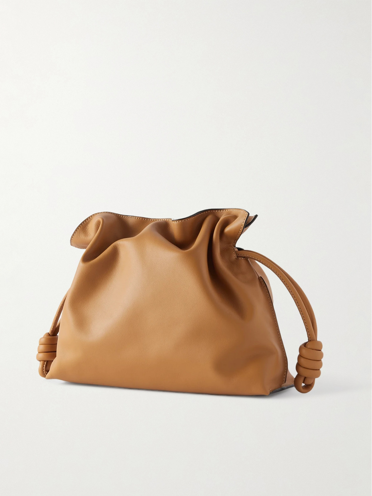 Loewe Flamenco Leather Clutch In Brown
