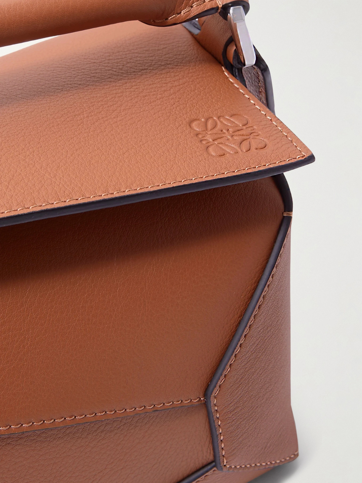 Loewe Small Puzzle Edge Bag In Classic Calfskin Leather In Brown