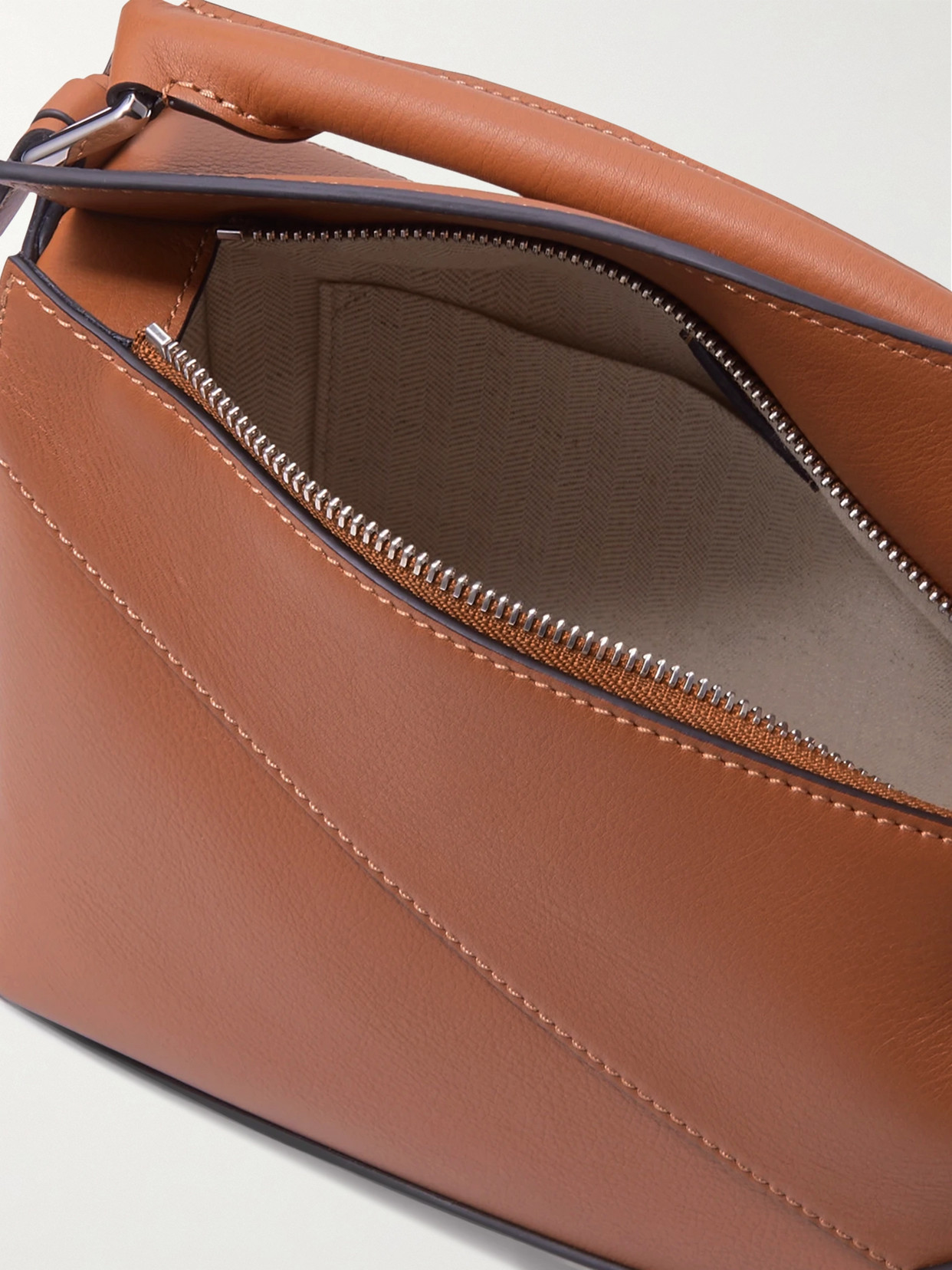 Loewe Small Puzzle Edge Bag In Classic Calfskin Leather In Brown