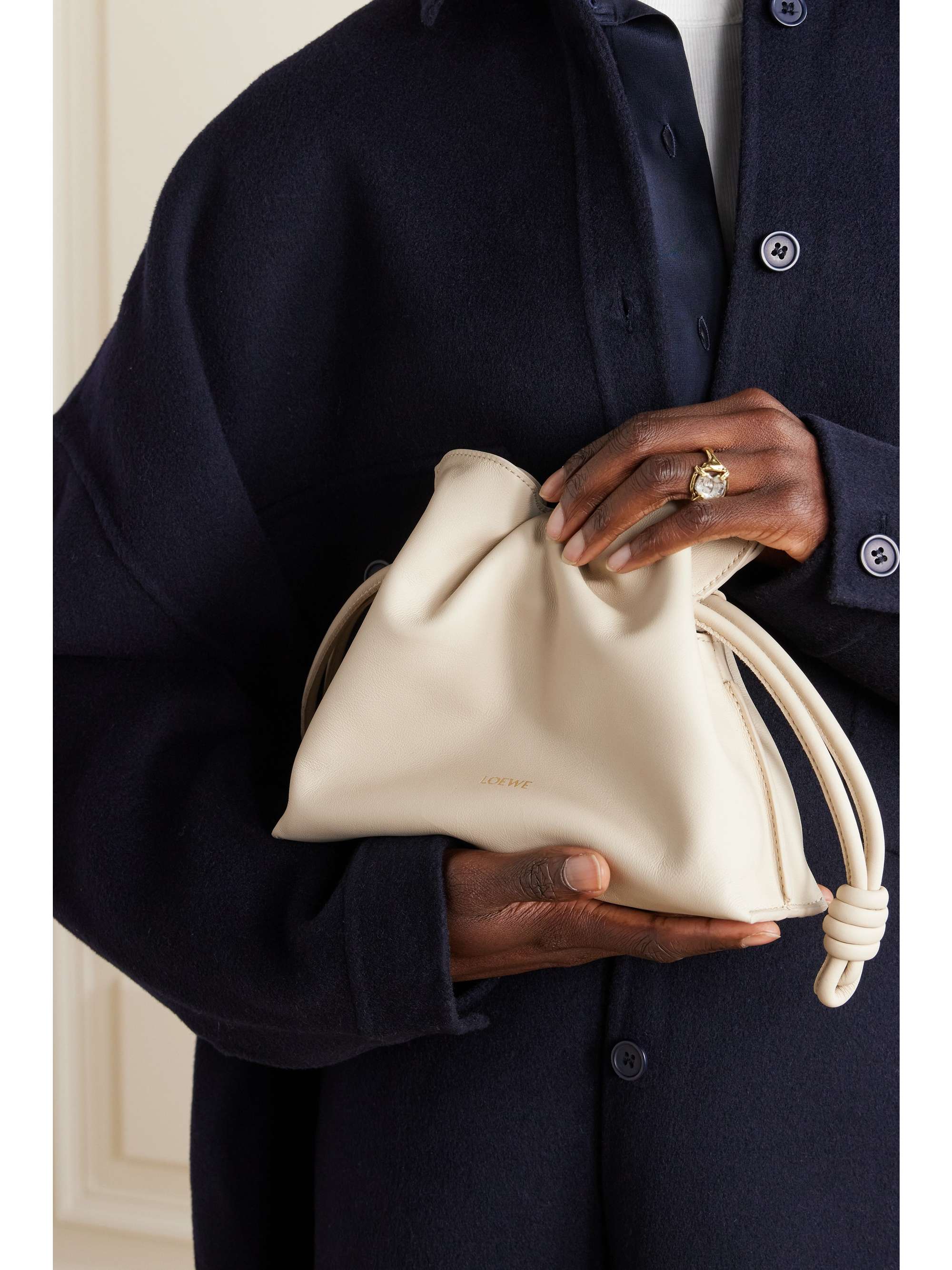 LOEWE | Flamenco mini leather clutch