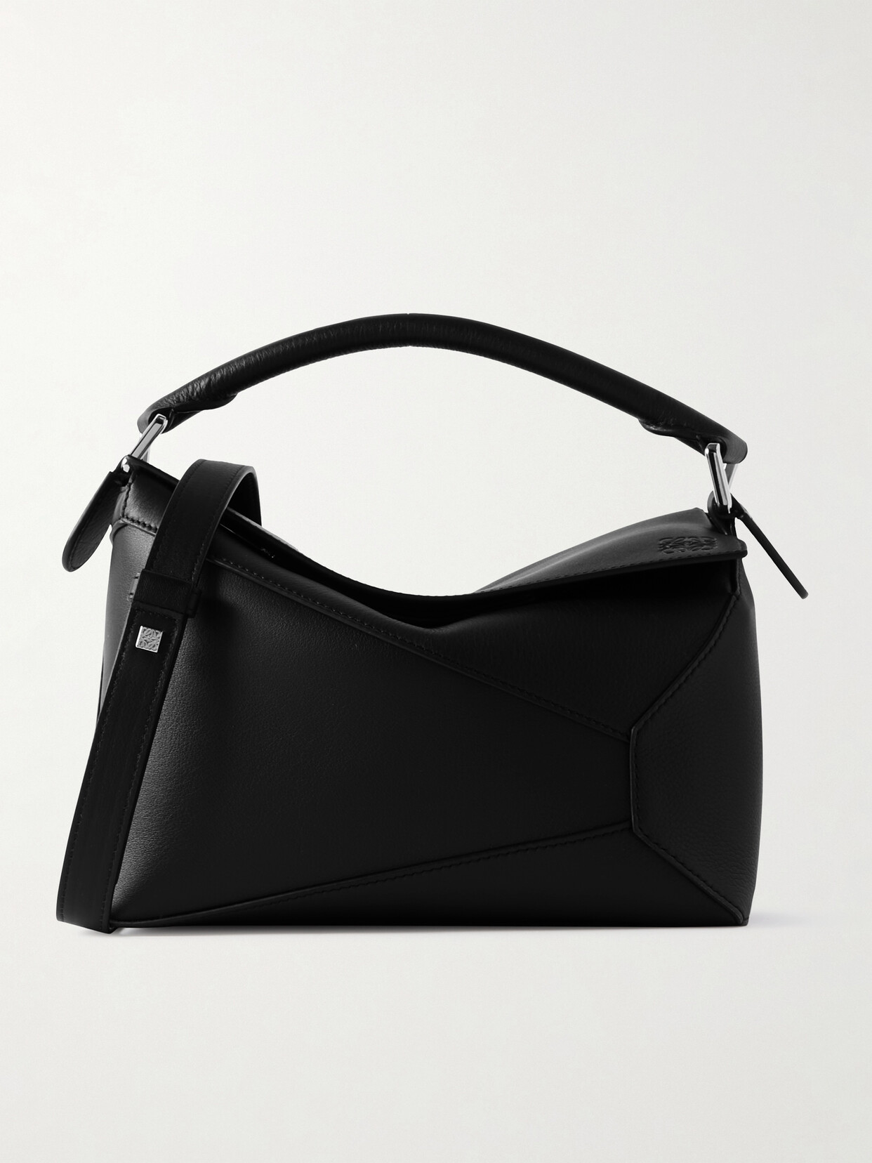 Loewe - Puzzle Edge Small Textured-leather Shoulder Bag - Black