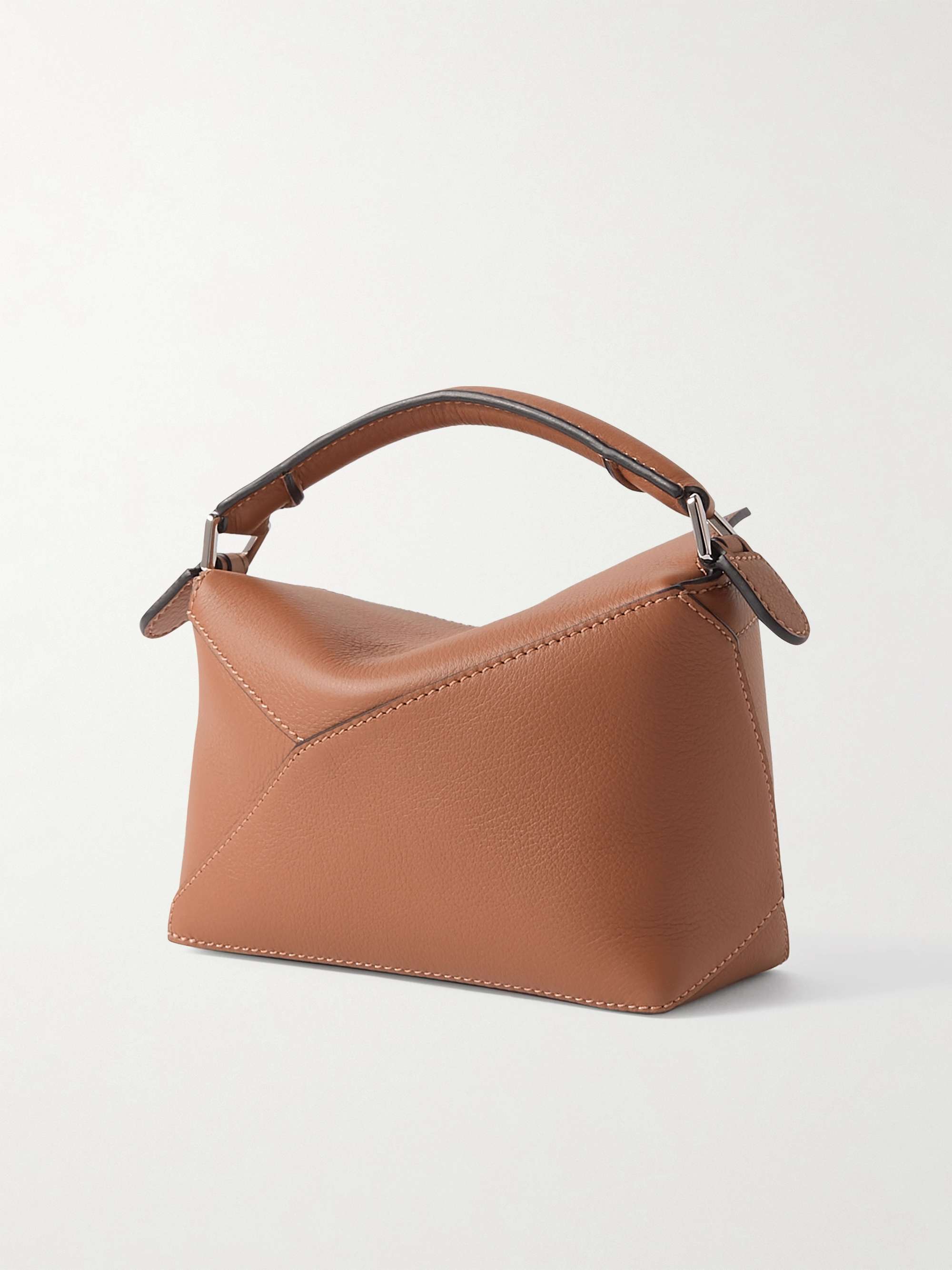 Puzzle Edge mini textured-leather shoulder bag