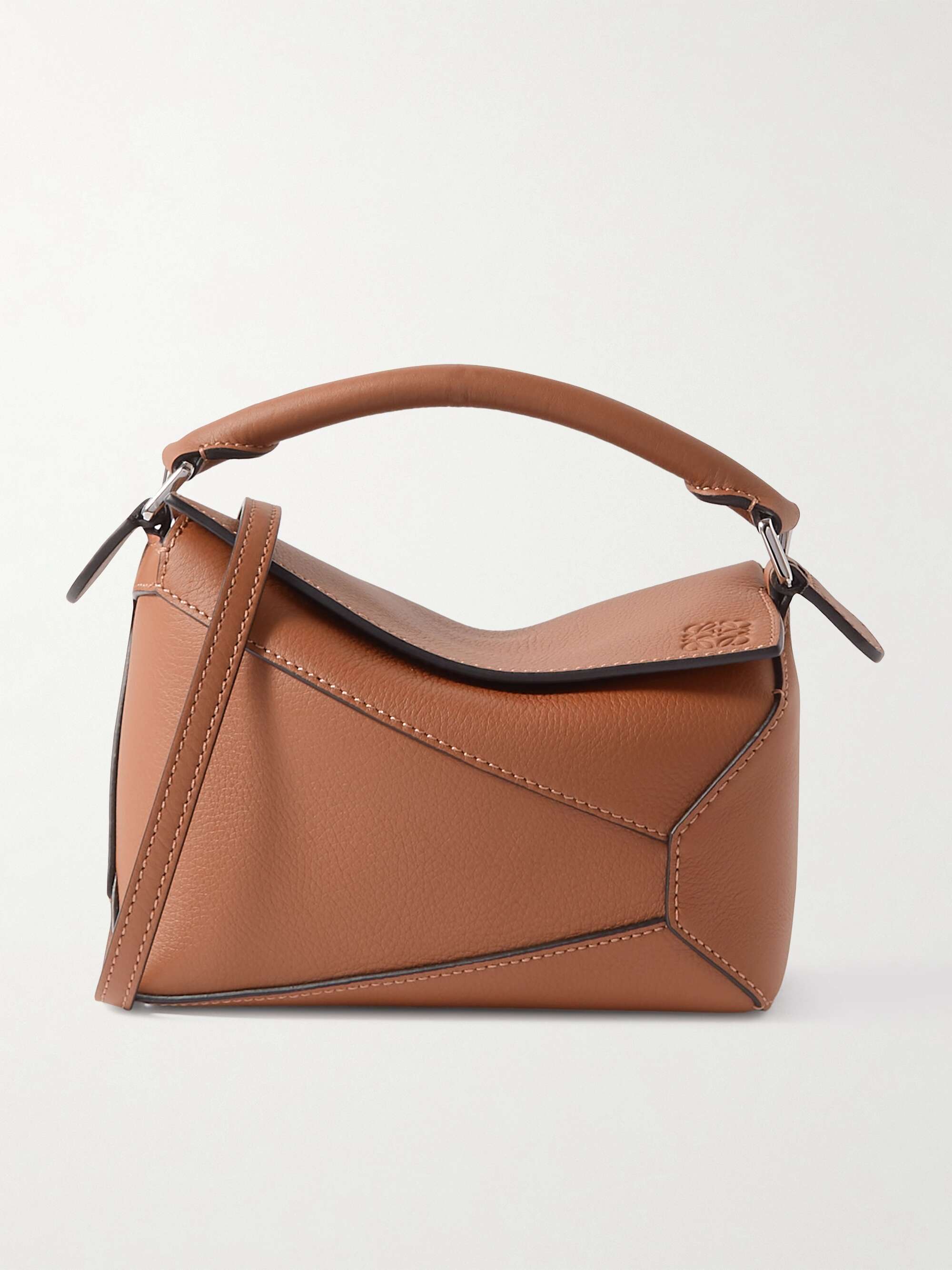 LOEWE Puzzle Edge mini textured-leather shoulder bag | NET-A-PORTER