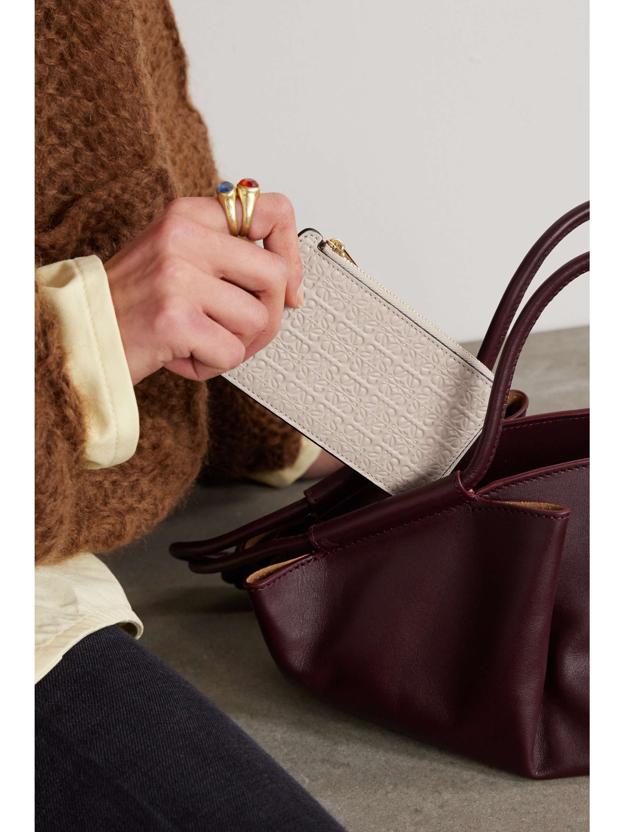 LOEWE Anagram debossed leather wallet