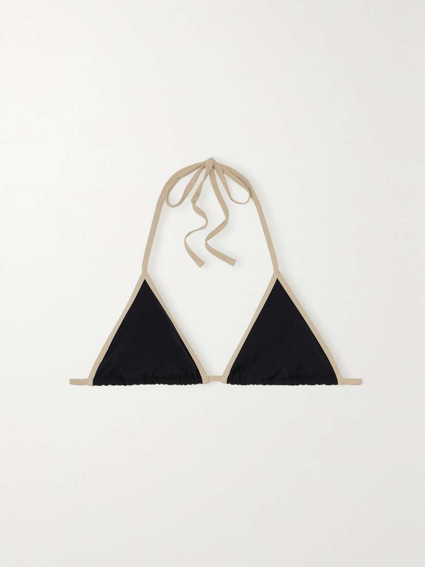 TOTEME Striped Recycled Triangle Bikini Top