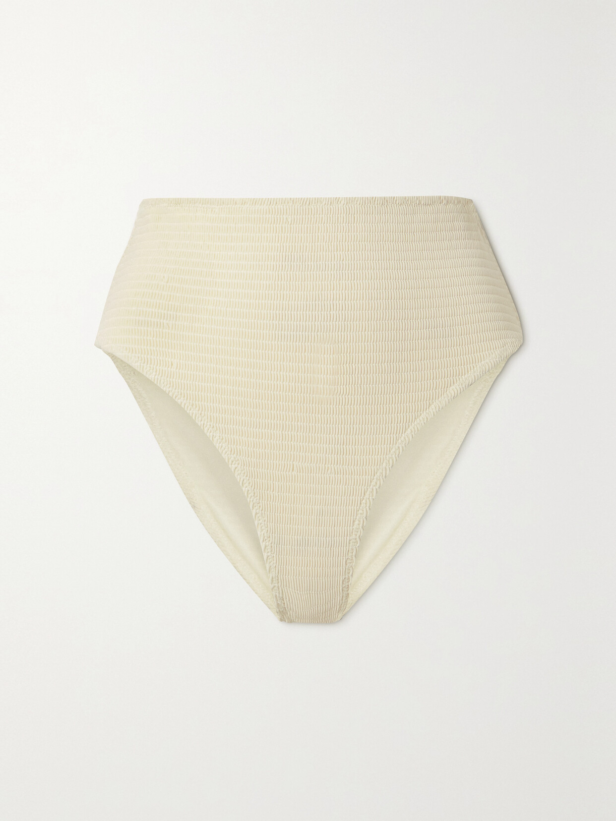 Totême Recycled-seersucker Bikini Briefs In Cream