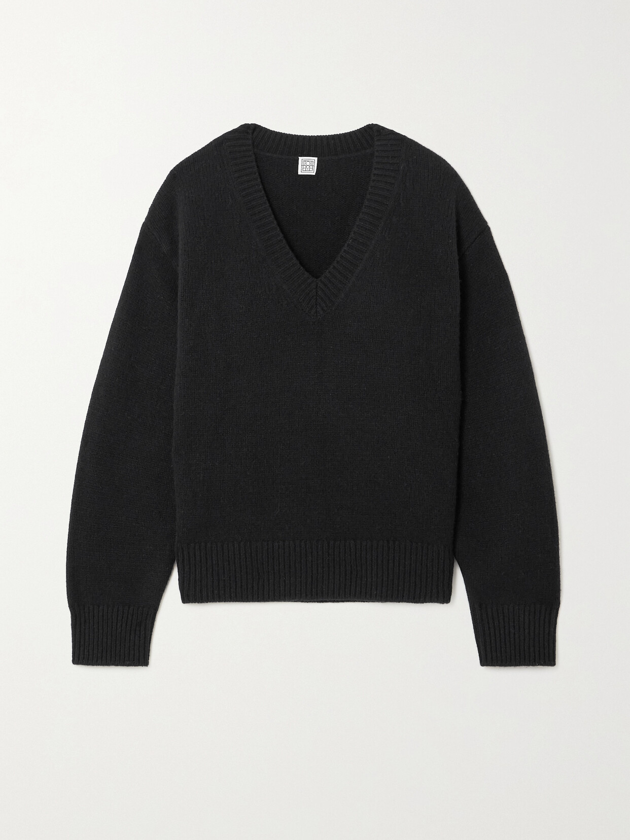 Totême Wool And Cashmere-blend Sweater In Black