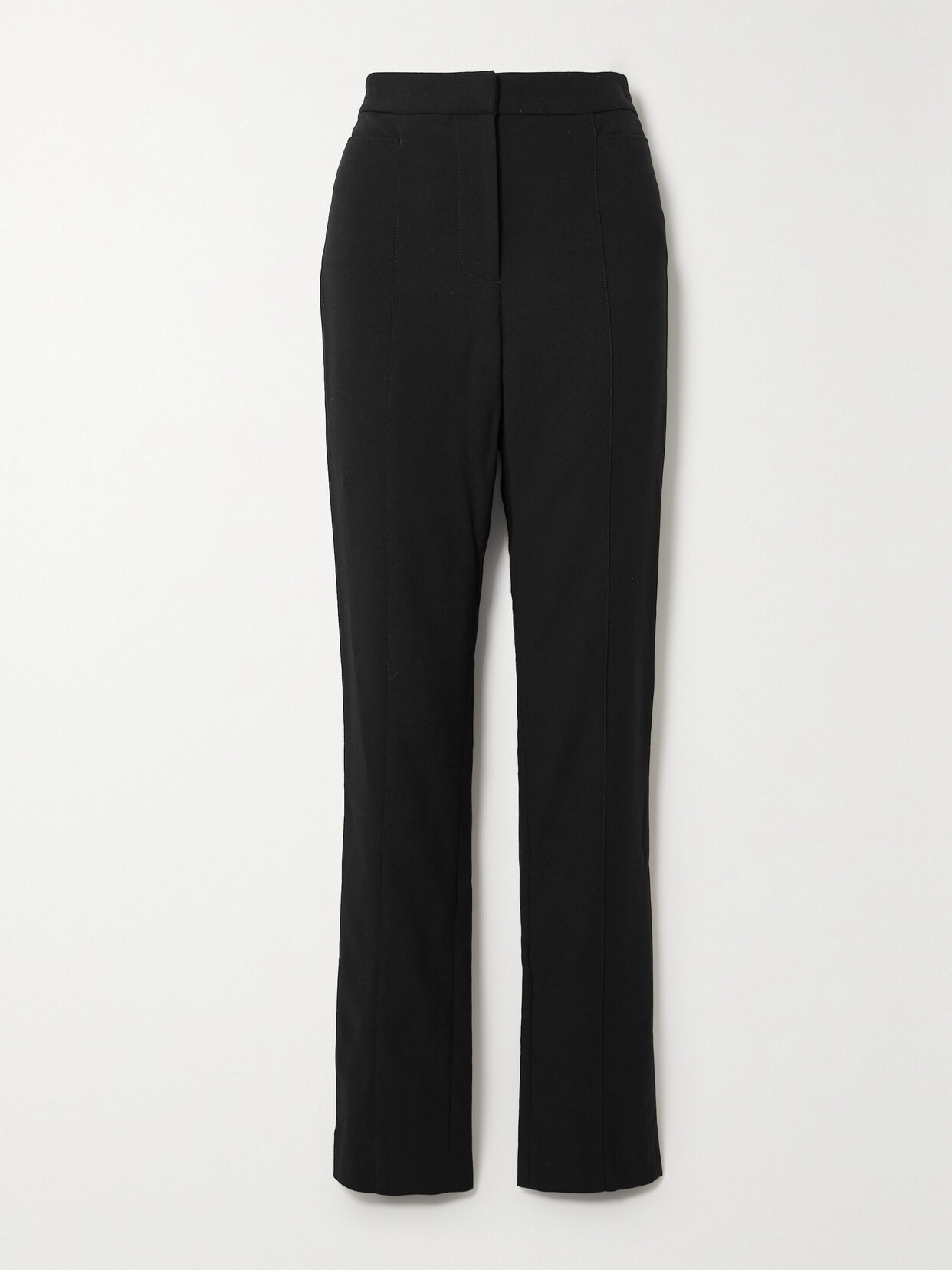 Totême Woven Slim-leg Trousers In Black