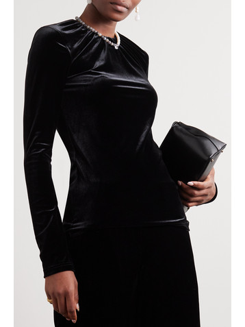 TOTEME Garba ruched velvet top