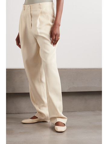 TOTEME Woven pleated tapered pants